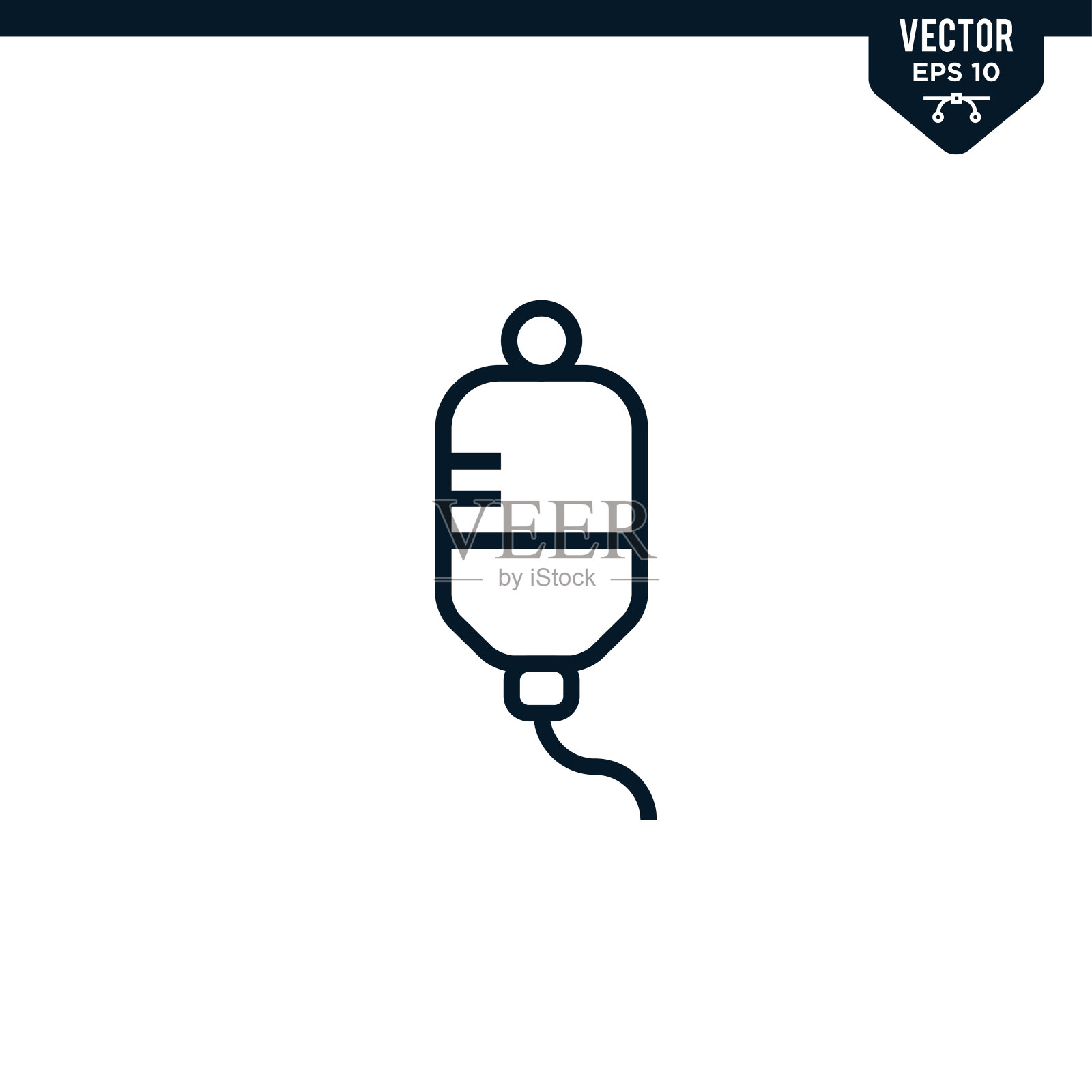 注入图标集合，轮廓风格插画图片素材