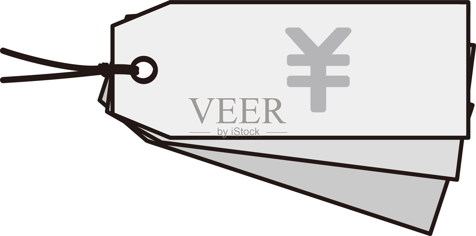 日圆标签孤立矢量插图插画图片素材