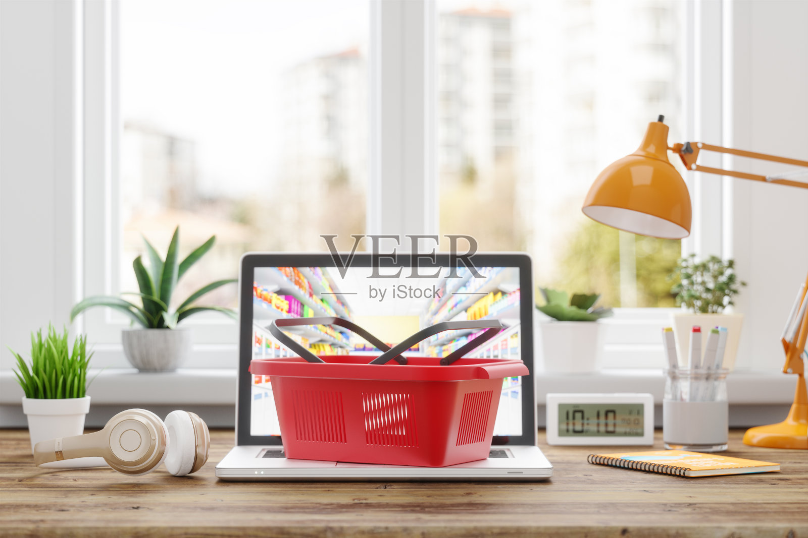 在家网上购物照片摄影图片