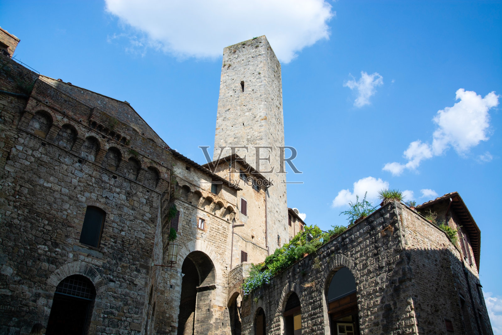 圣吉米尼亚诺，托斯卡纳，意大利照片摄影图片