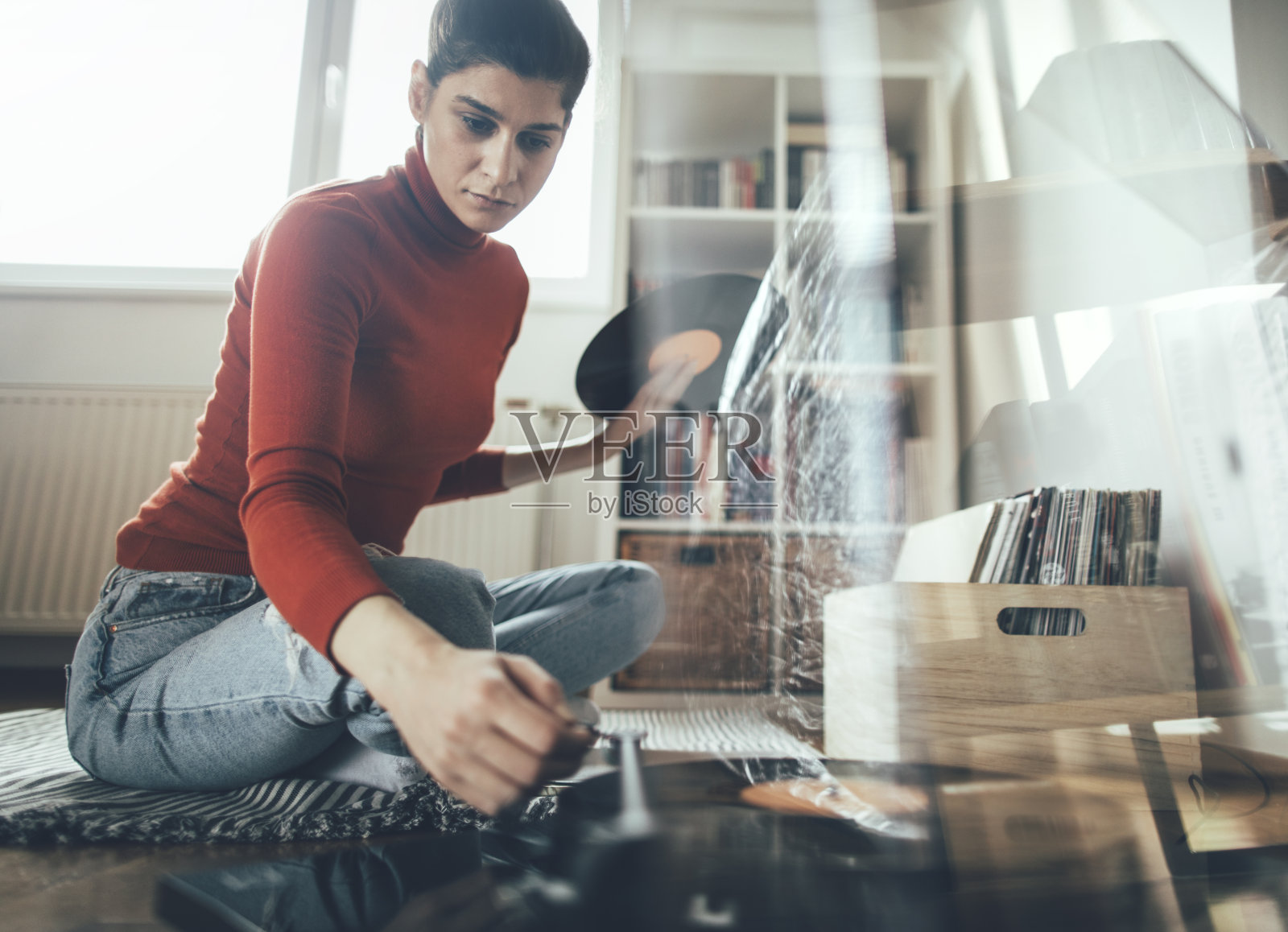 播放黑胶唱片照片摄影图片