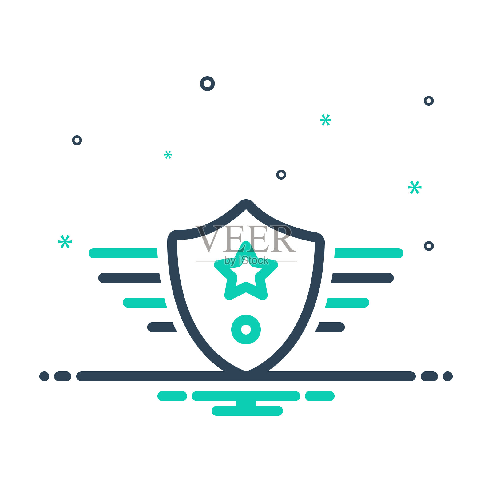 军事徽章插画图片素材