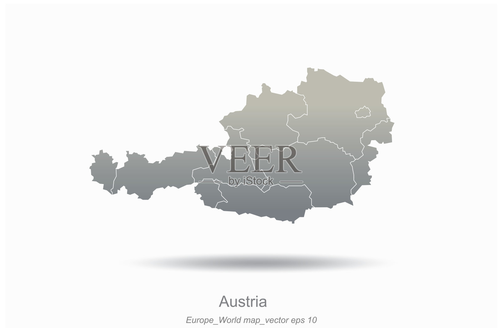 欧洲国家地图。欧洲国家的现代矢量地图。插画图片素材