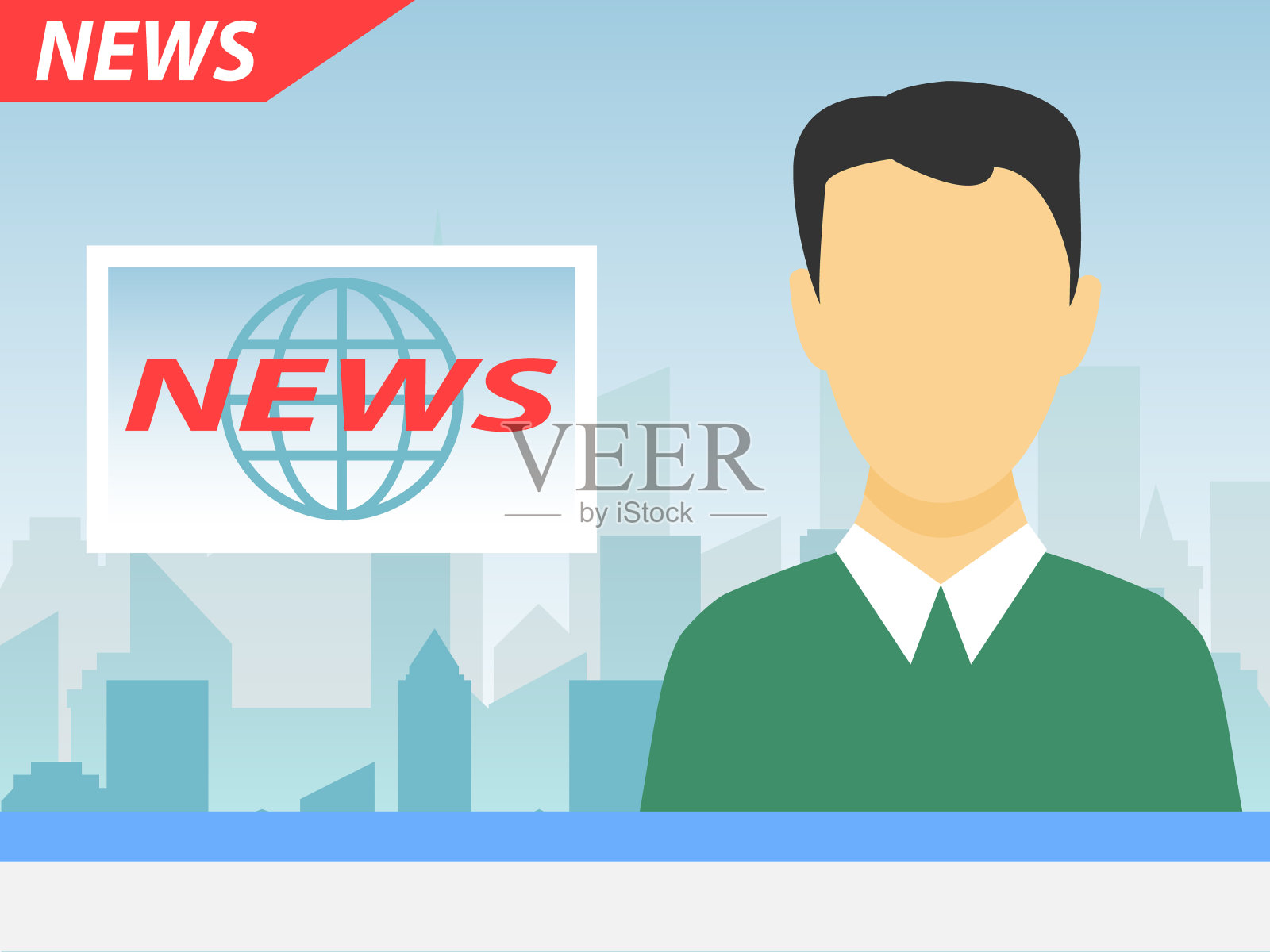 在线突发新闻概念插图插画图片素材