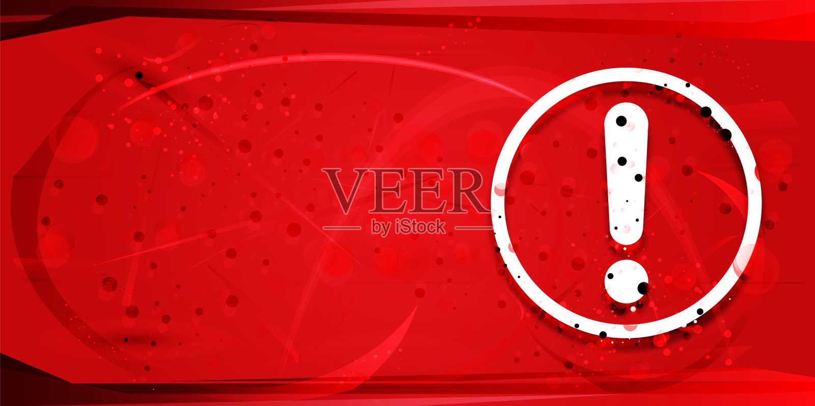 感叹号图标数字几何设计红色横幅插图插画图片素材