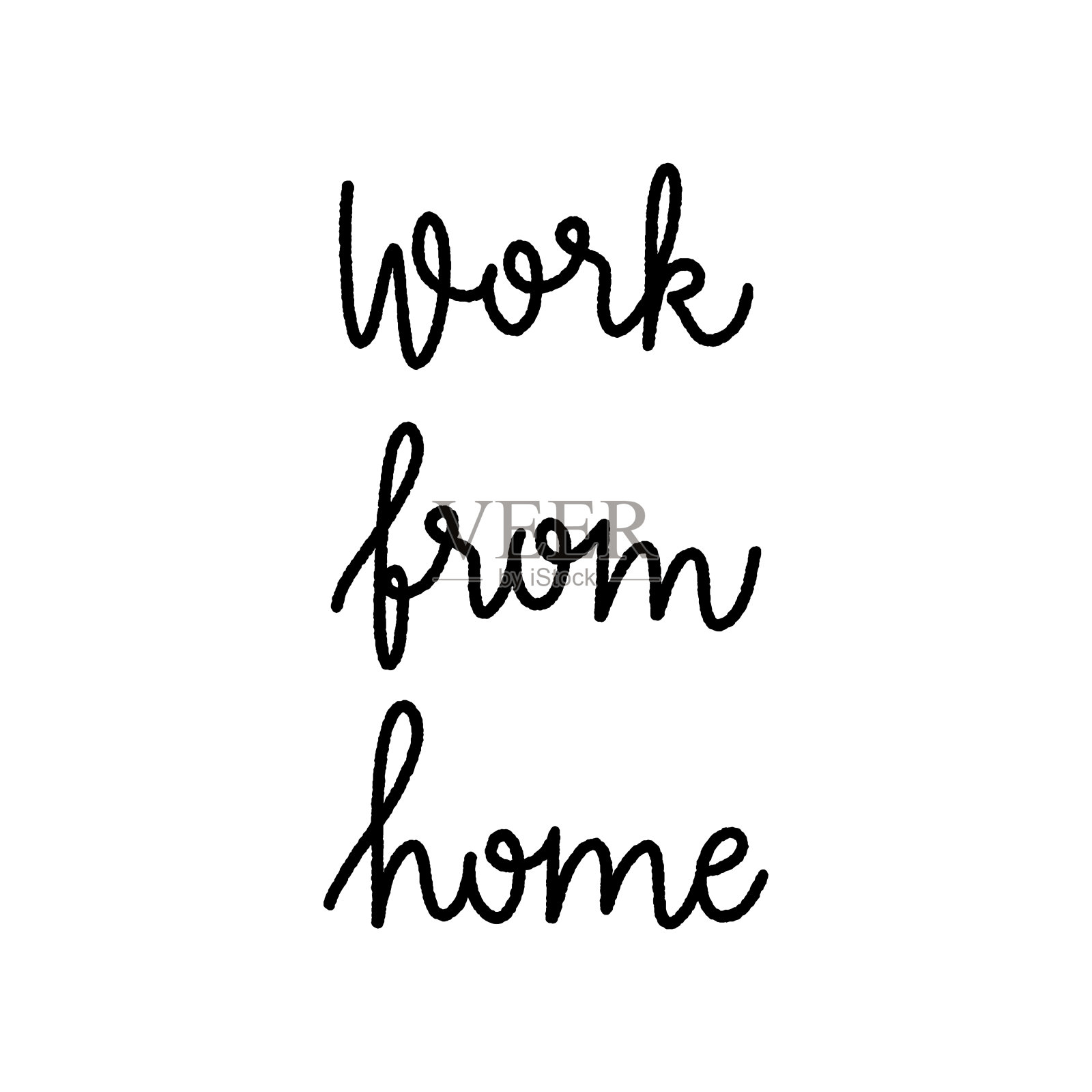 在家里在白色背景上手工书写插画图片素材