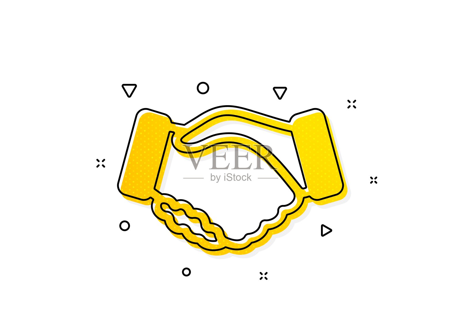 握手图标。手势信号。向量插画图片素材