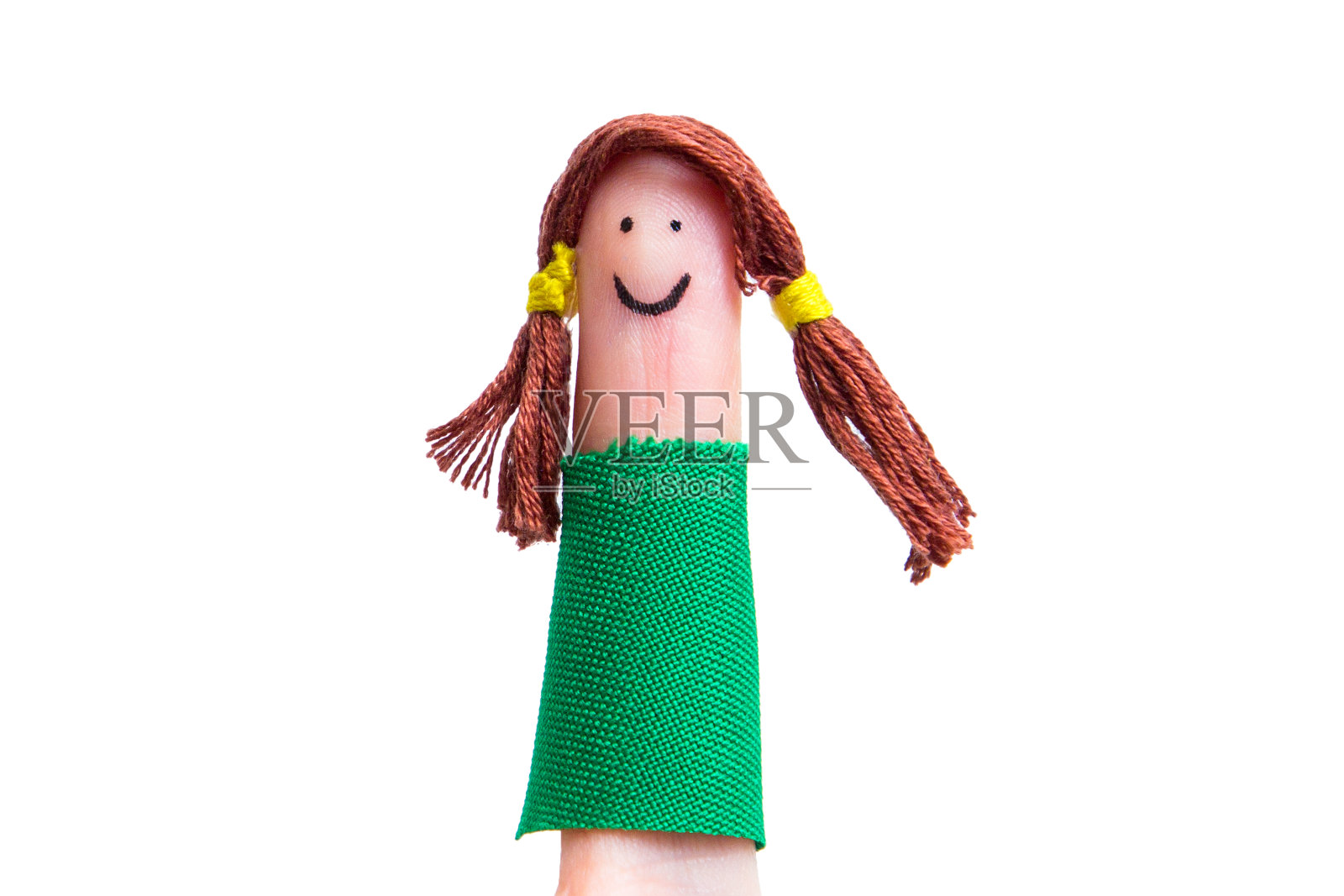 画在手指上的脸照片摄影图片