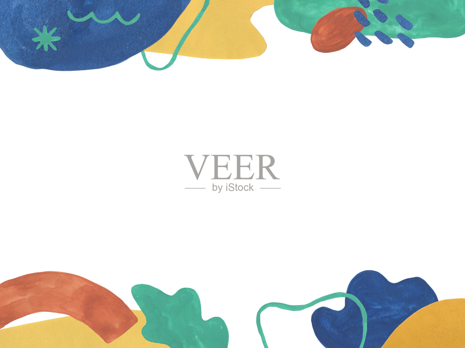 最小抽象框架和艺术边界。世界艺术拼贴海报。插画图片素材