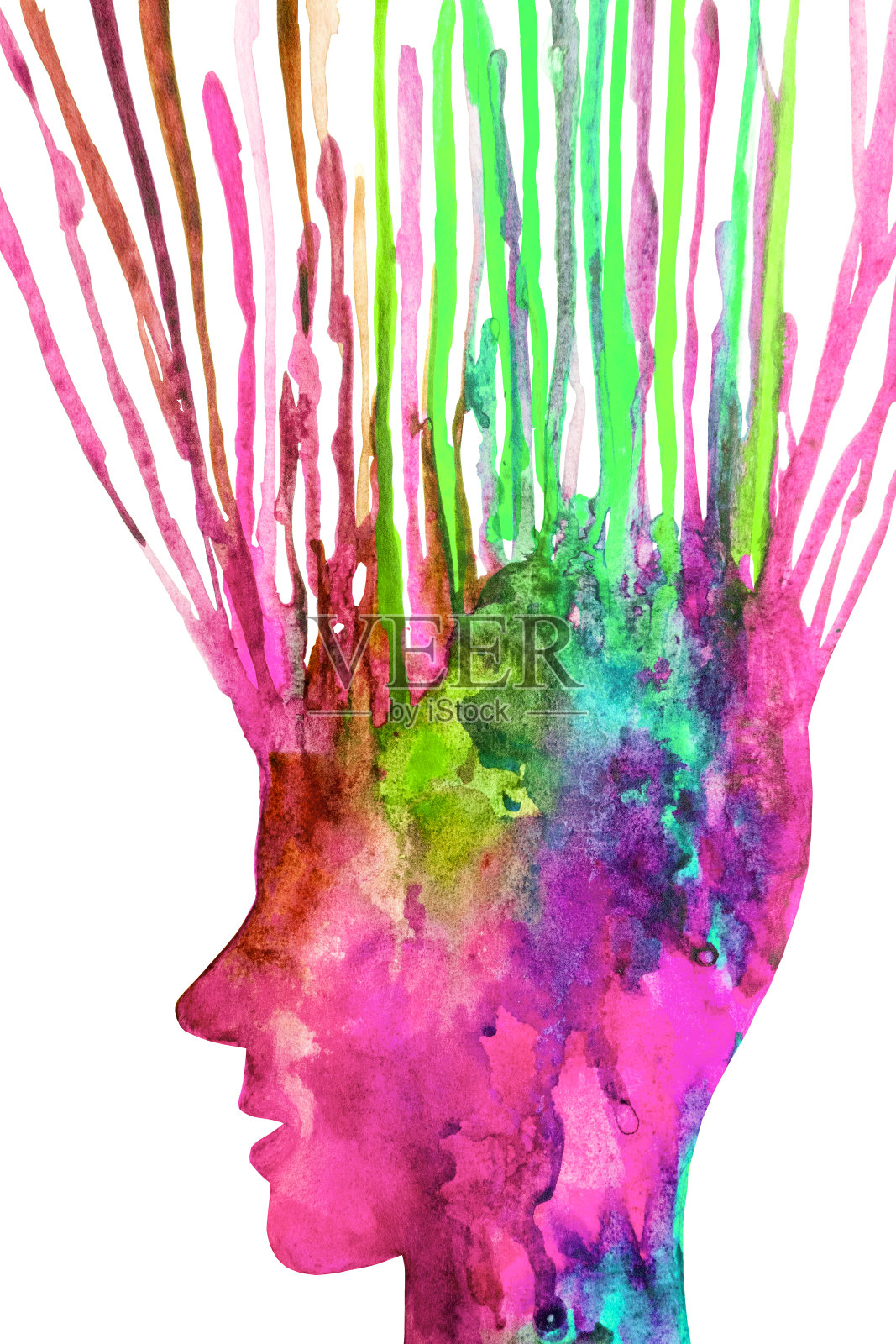 图形灵感。心灵的力量。插画图片素材