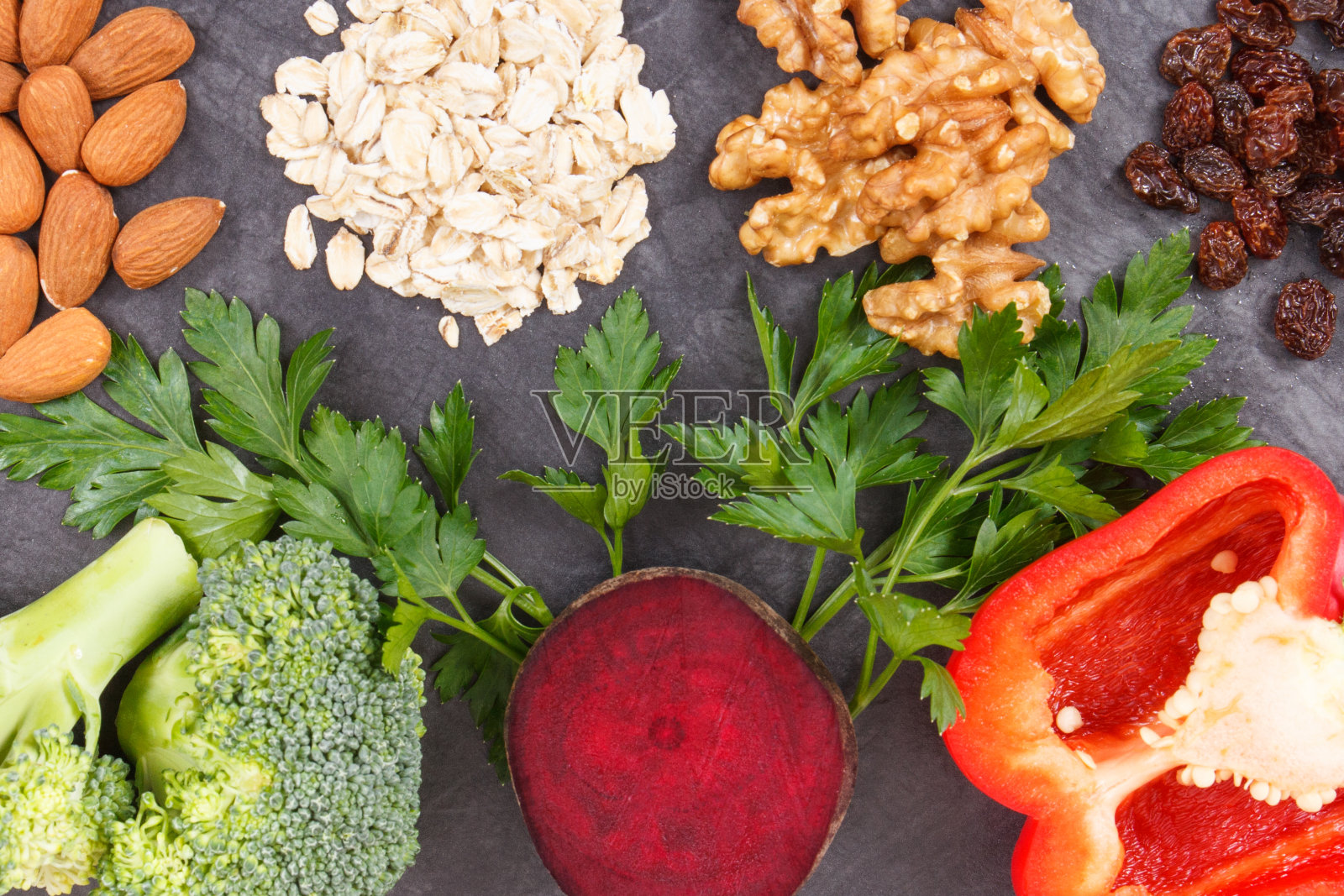 天然新鲜蔬菜推荐高血压，健康的生活方式和营养照片摄影图片