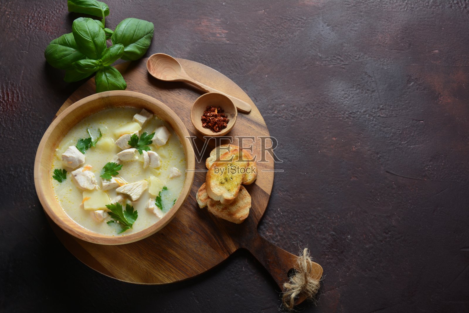 奶油浓汤照片摄影图片