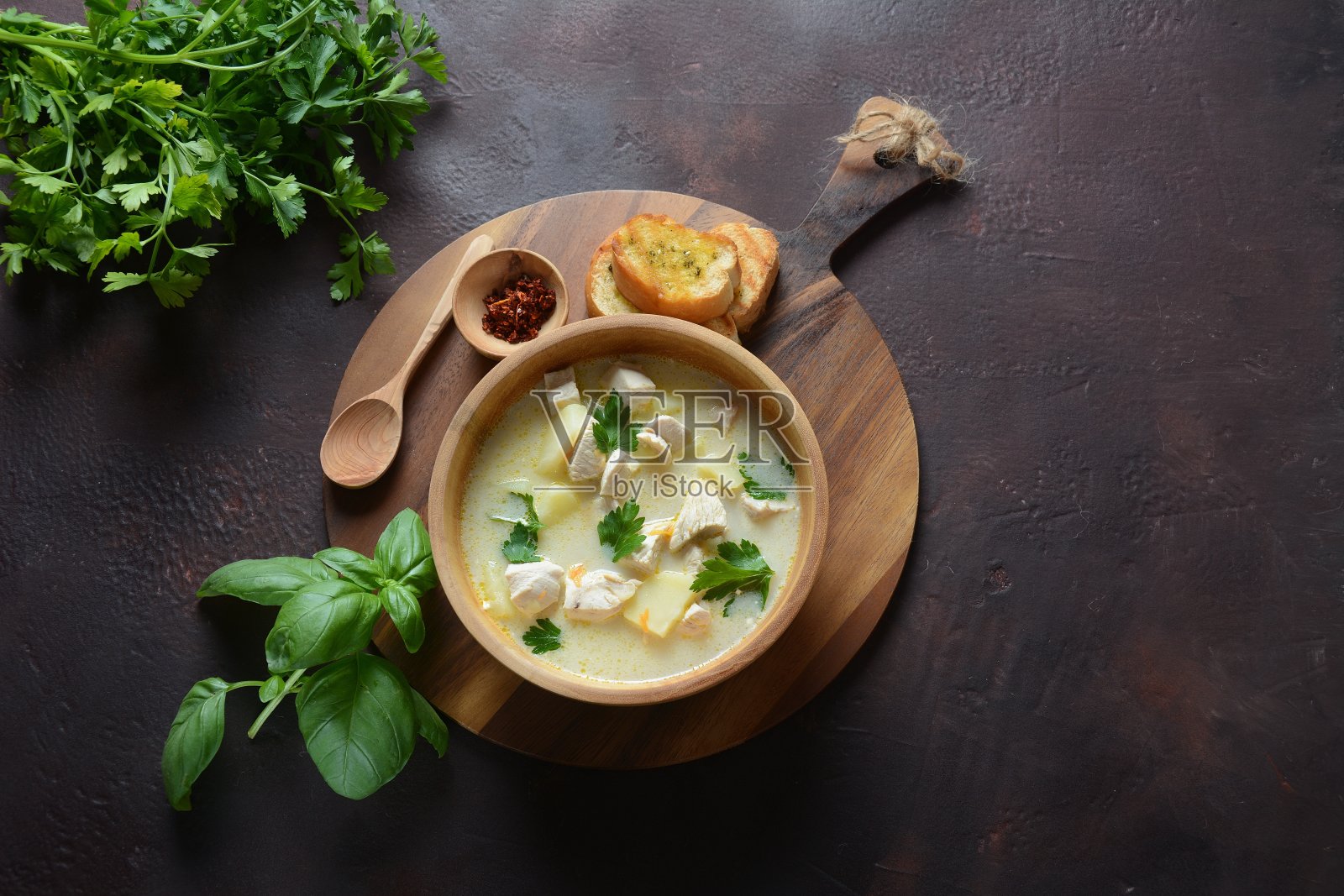 奶油浓汤照片摄影图片