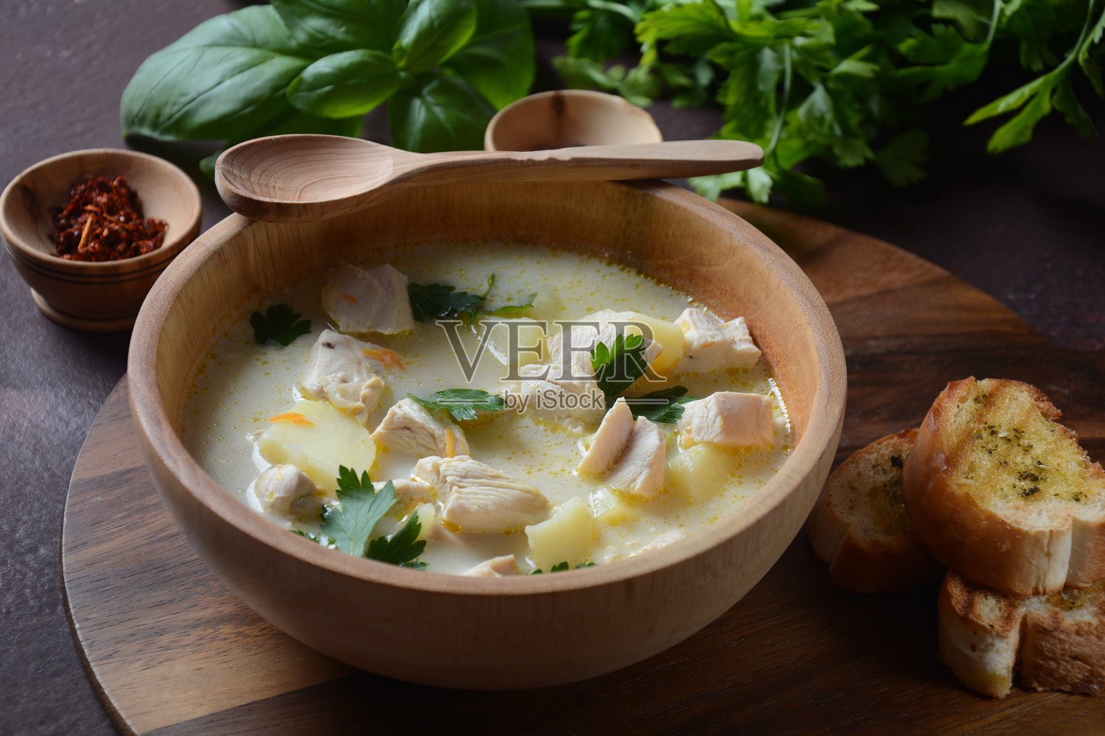 奶油浓汤照片摄影图片