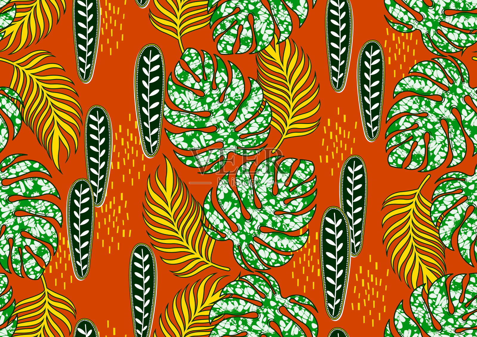 纺织时尚非洲印花36插画图片素材