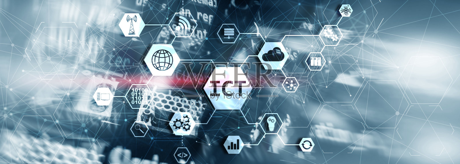 信息通信技术混合媒介：超级计算机背景照片摄影图片