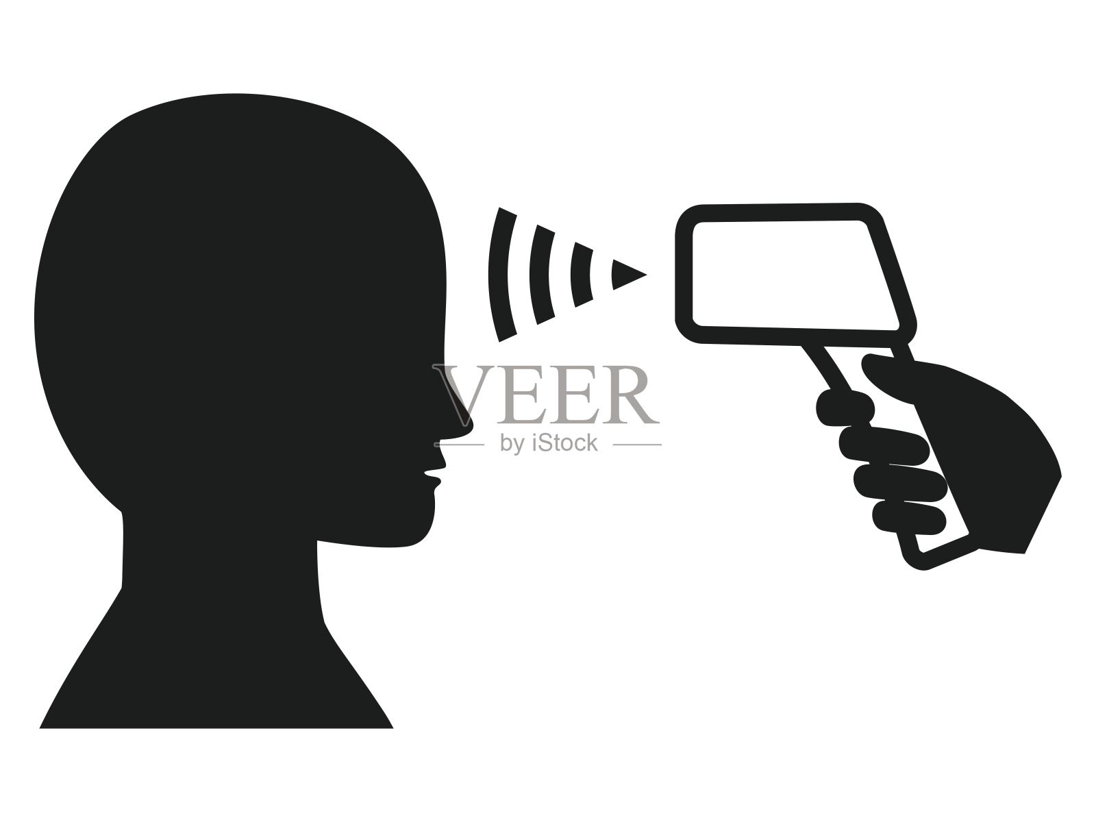 简单的图标表示温度测量插画图片素材