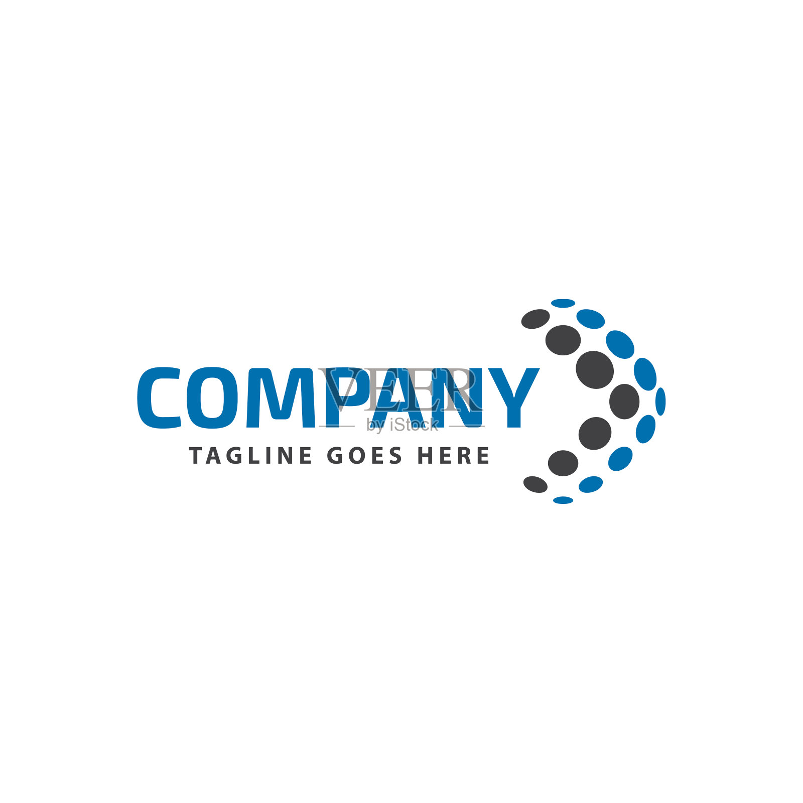 地球仪标志设计理念，圆点风格插画图片素材