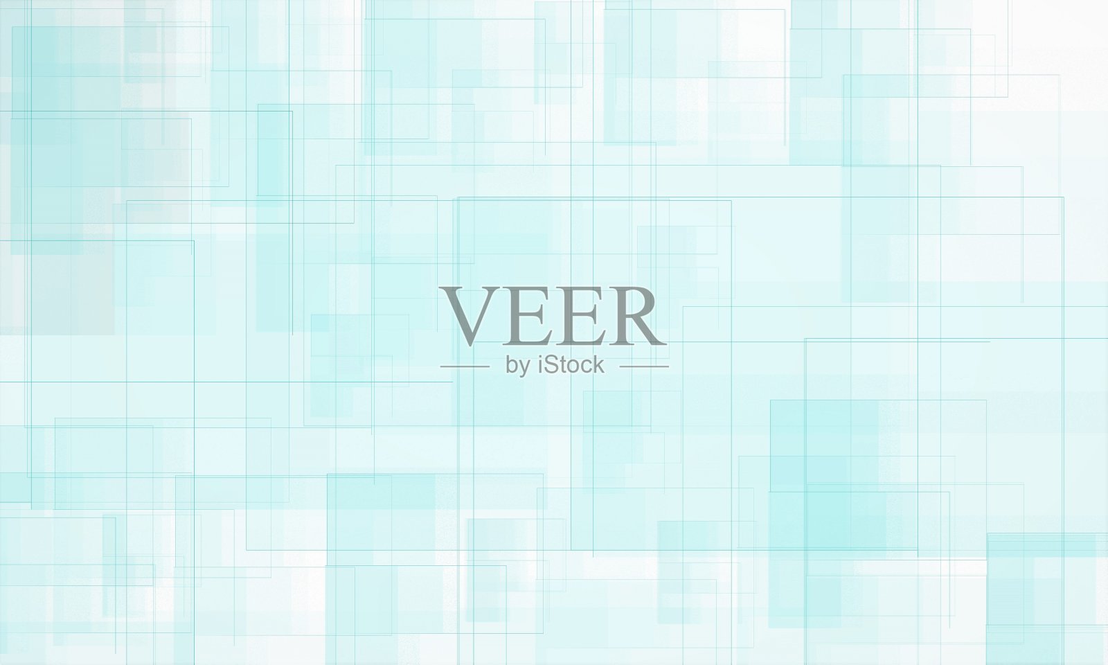 抽象的蓝绿色几何元素插画图片素材