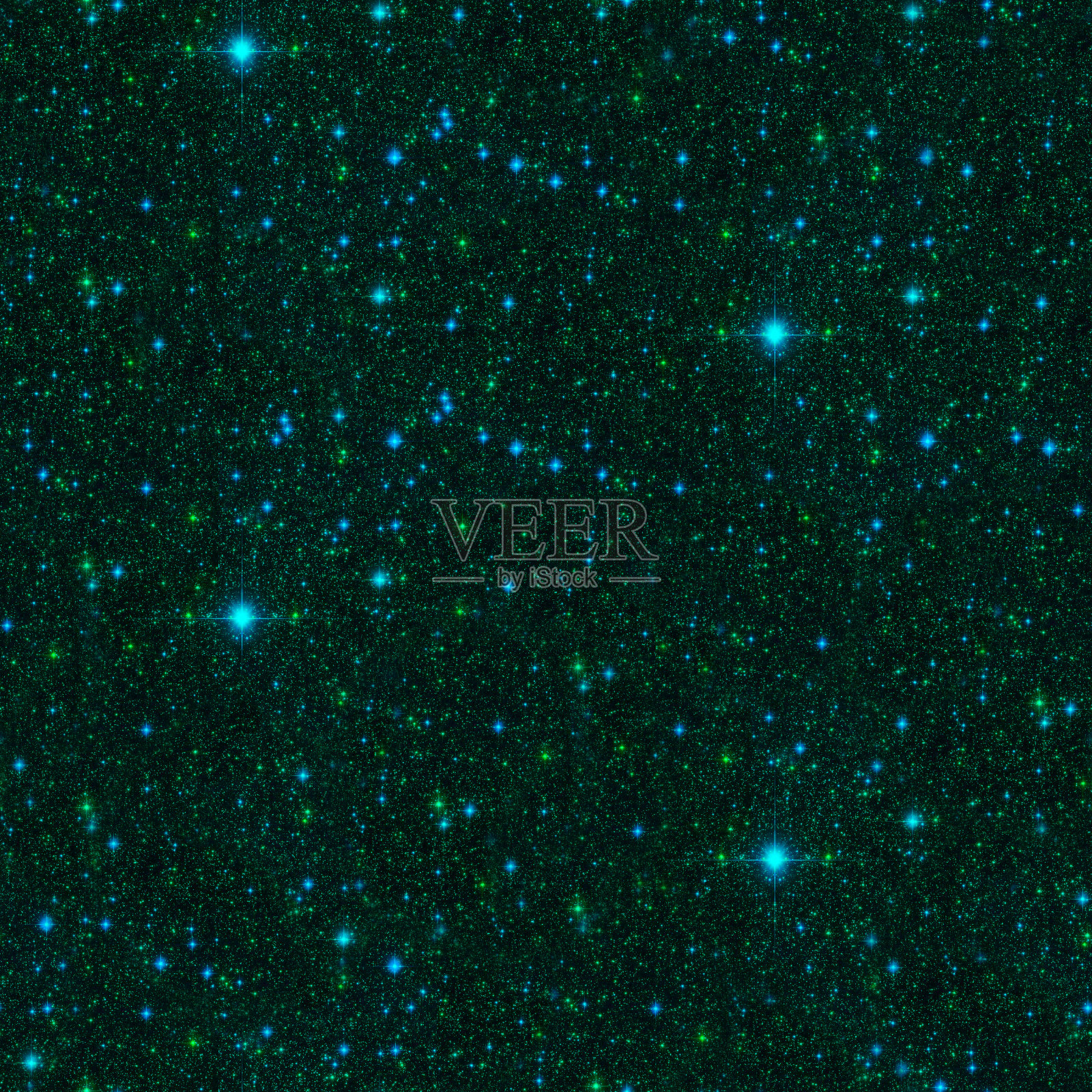 外太空无缝模式。Turqouise文摘插画图片素材