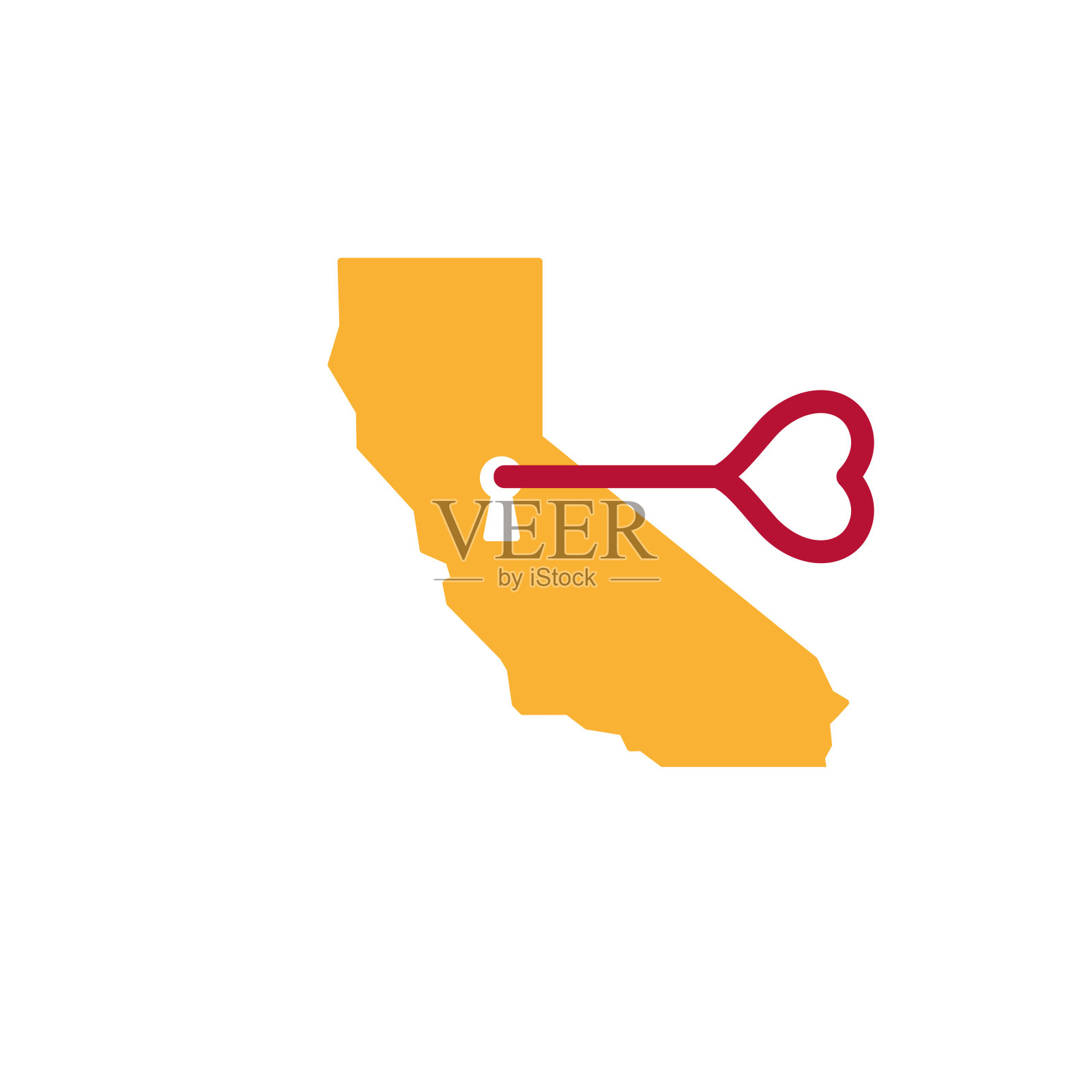 加州房地产矢量图标插画图片素材