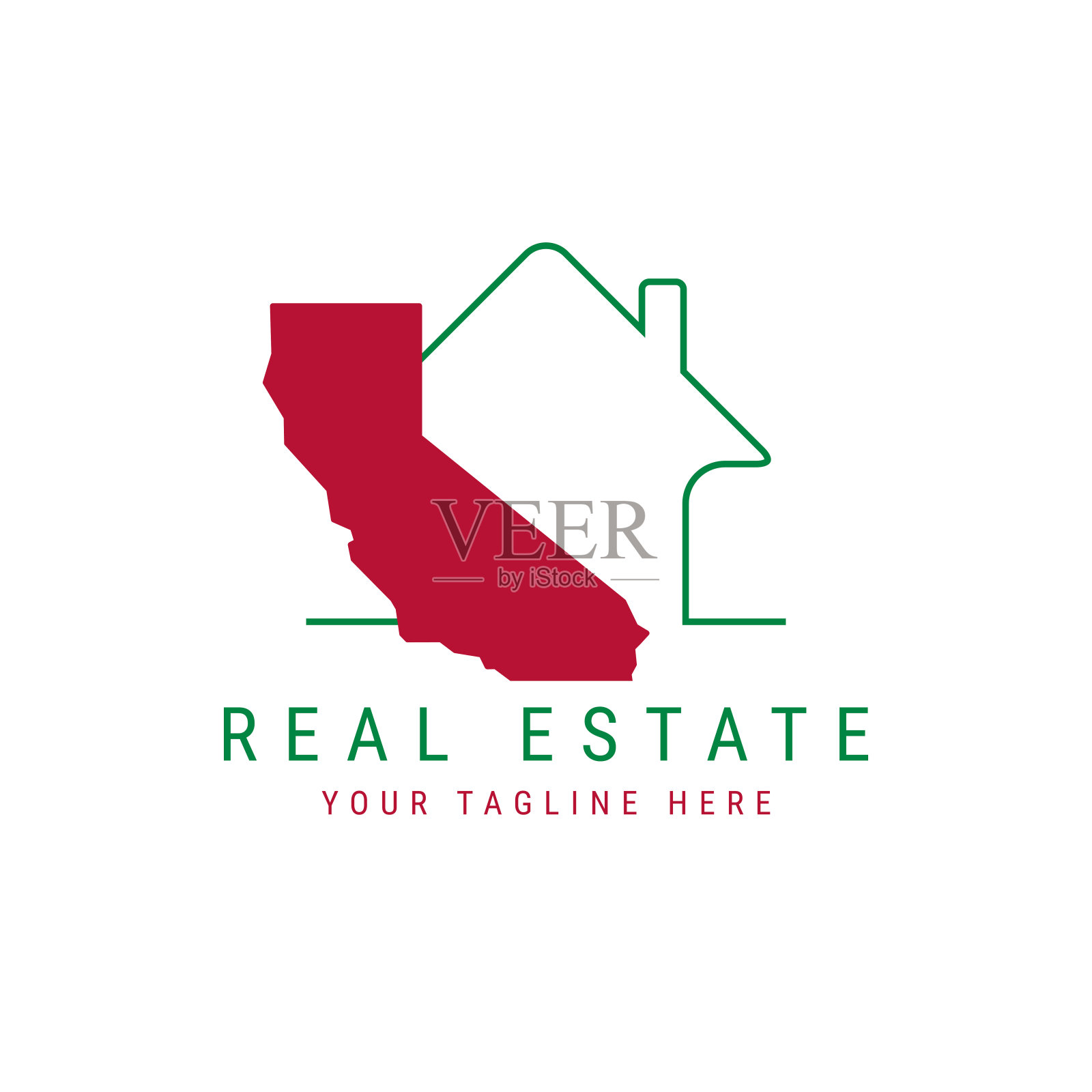 加州房地产矢量图标插画图片素材