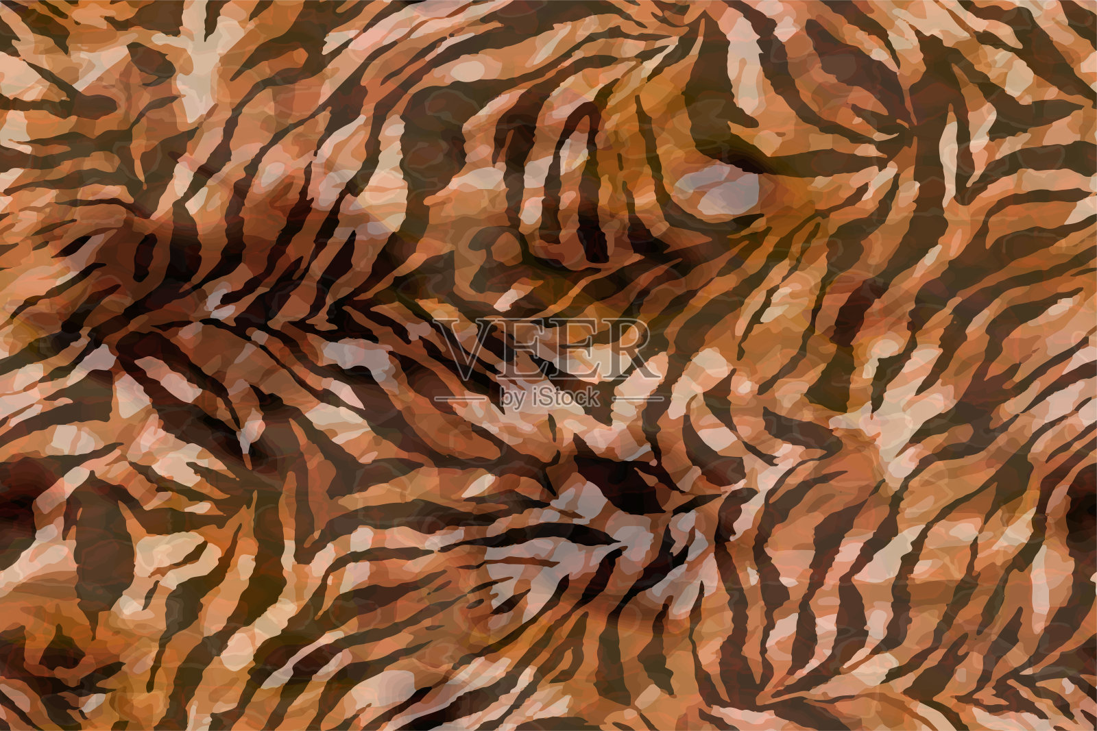 无缝虎纹和斑马纹动物皮肤图案插画图片素材