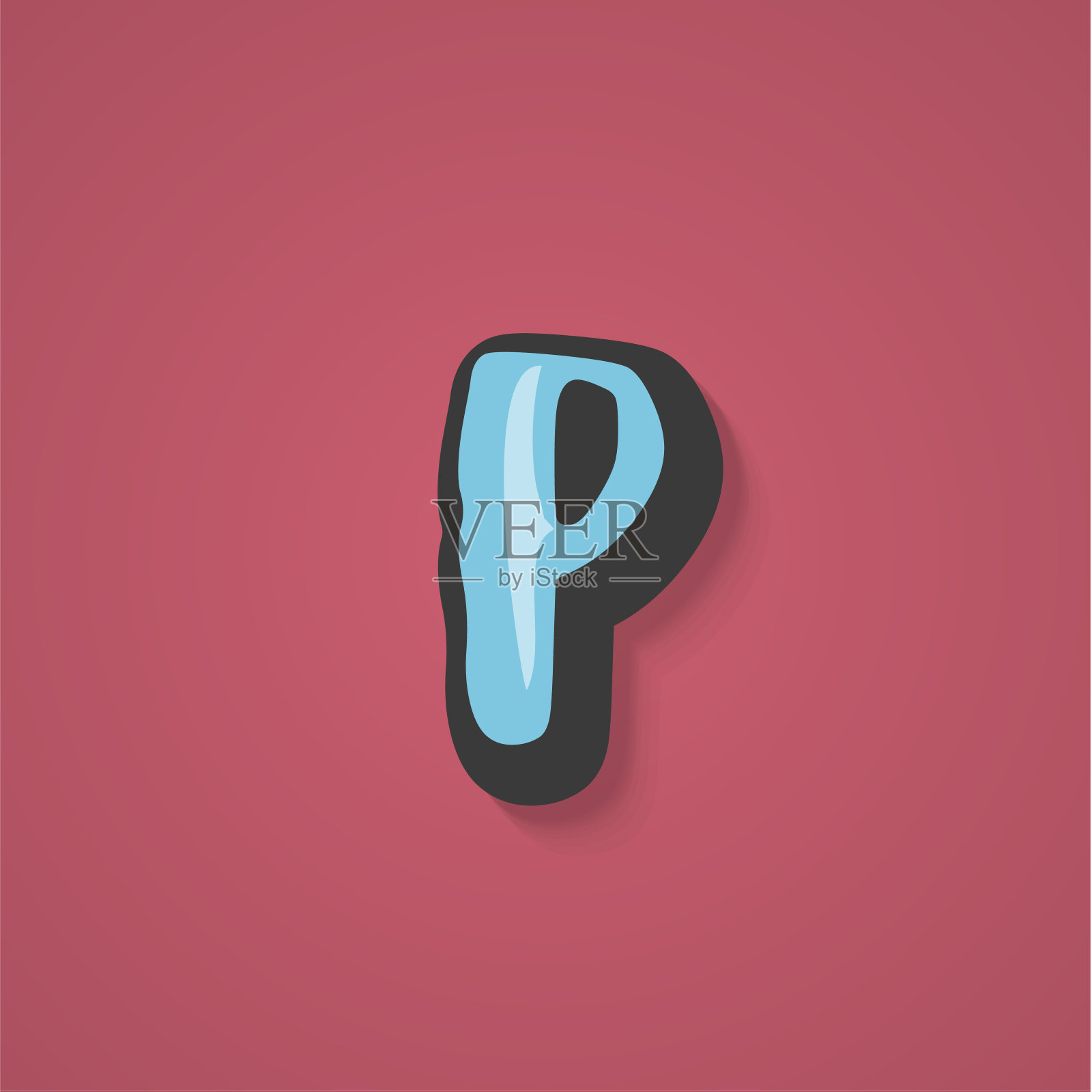 漫画人物从字体，矢量插图设计元素图片