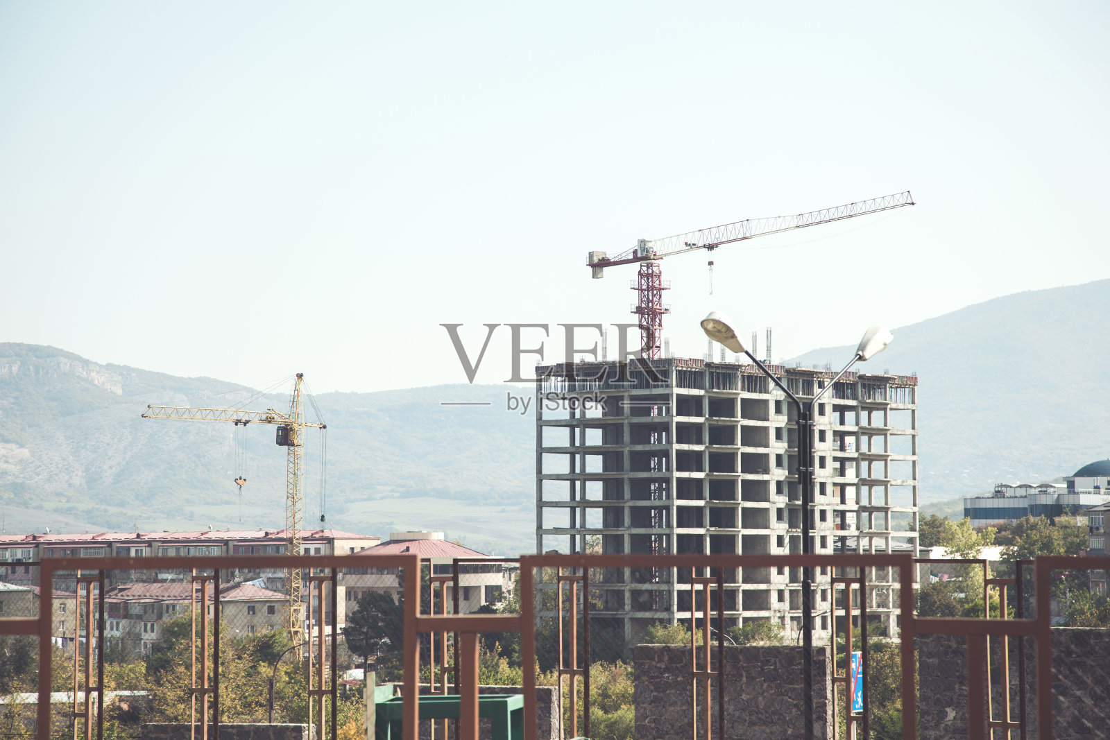 高楼起重机照片摄影图片