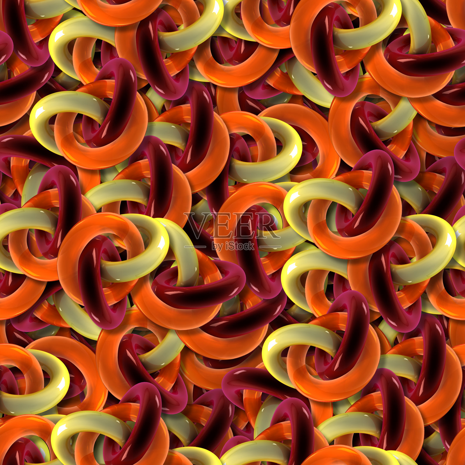 无缝逼真的3d模式。从环面设计的抽象背景。这个图形是一个托。照片摄影图片