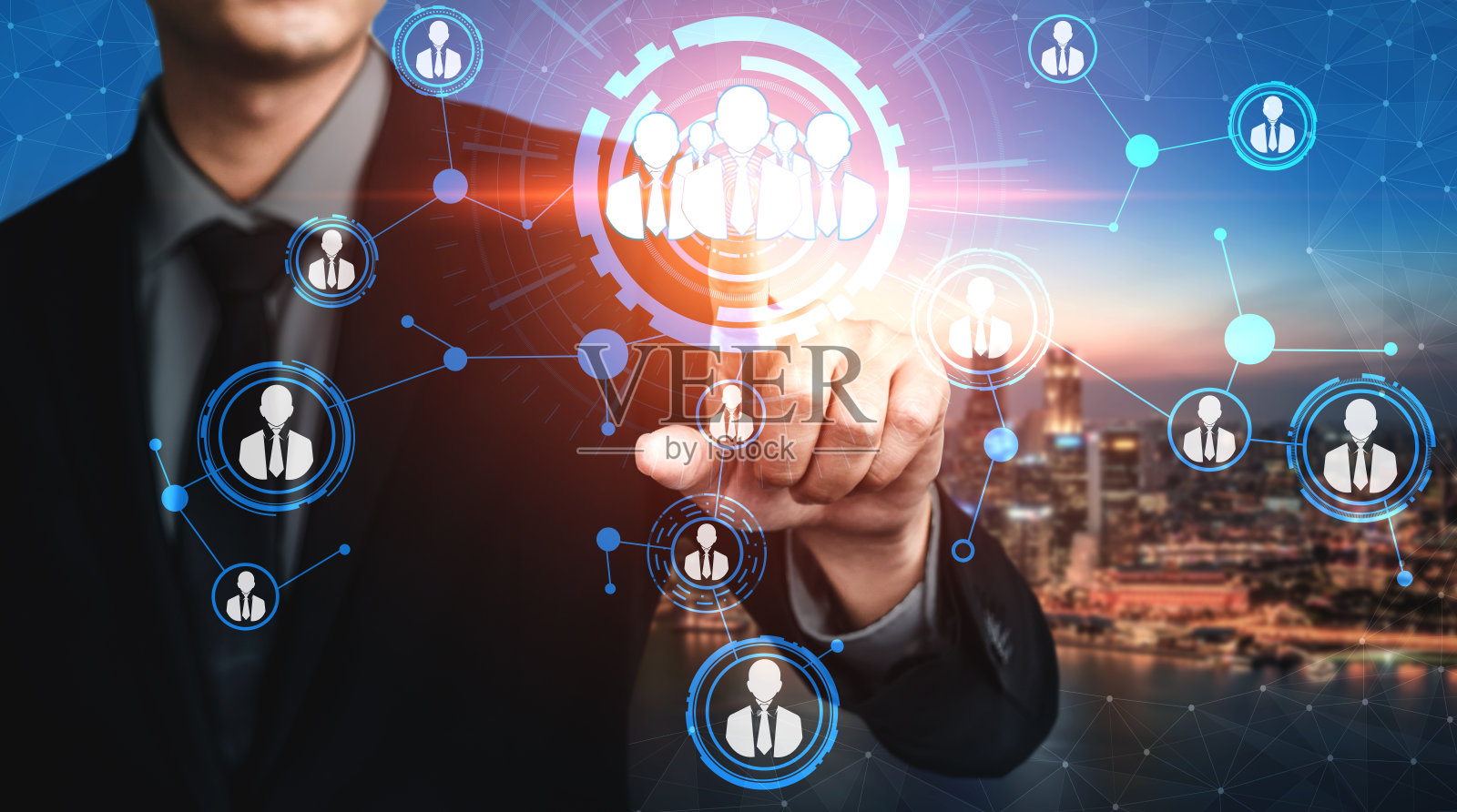 人脉网络和全球通信概念照片摄影图片