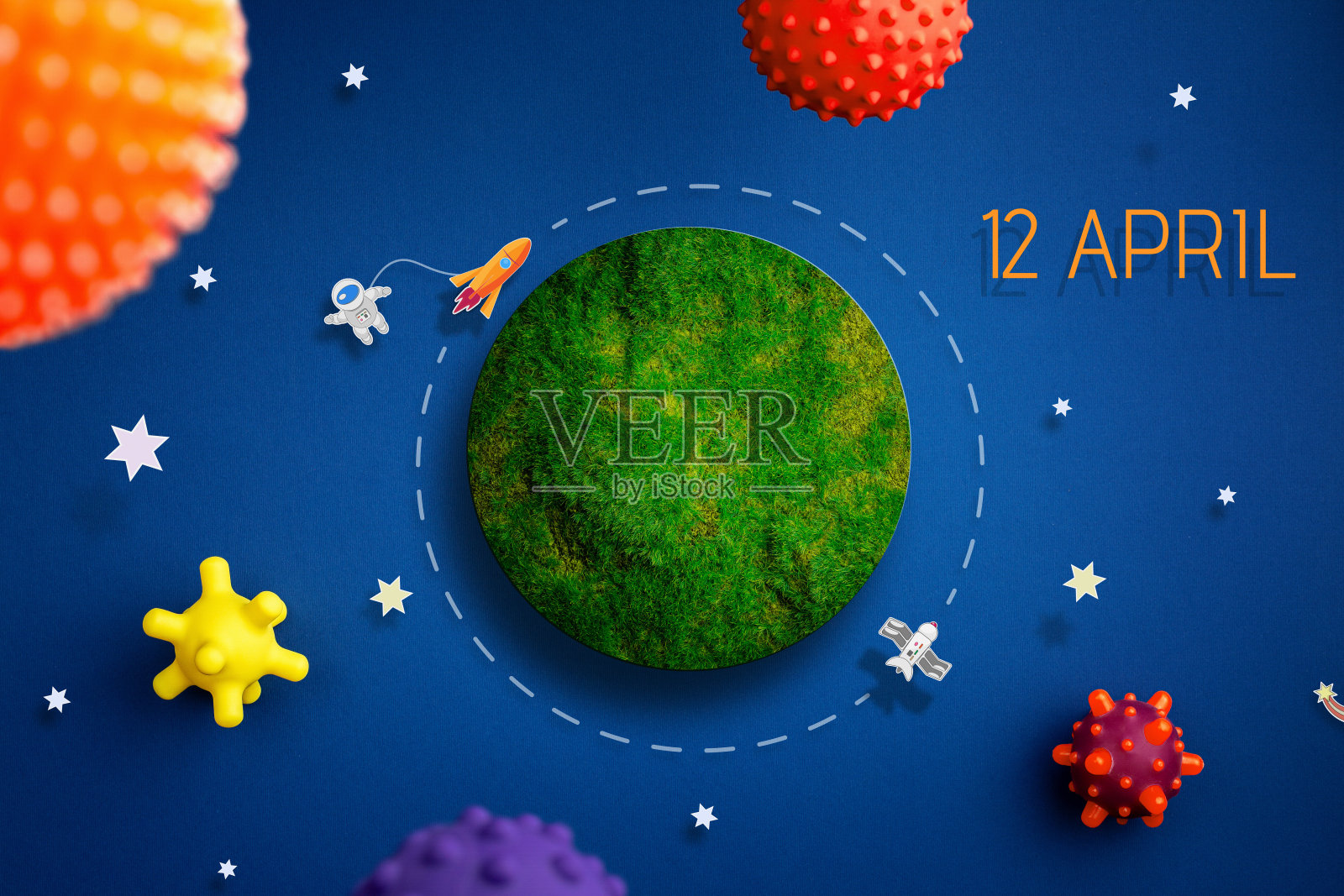 4月12日国际人类空间飞行日。照片摄影图片