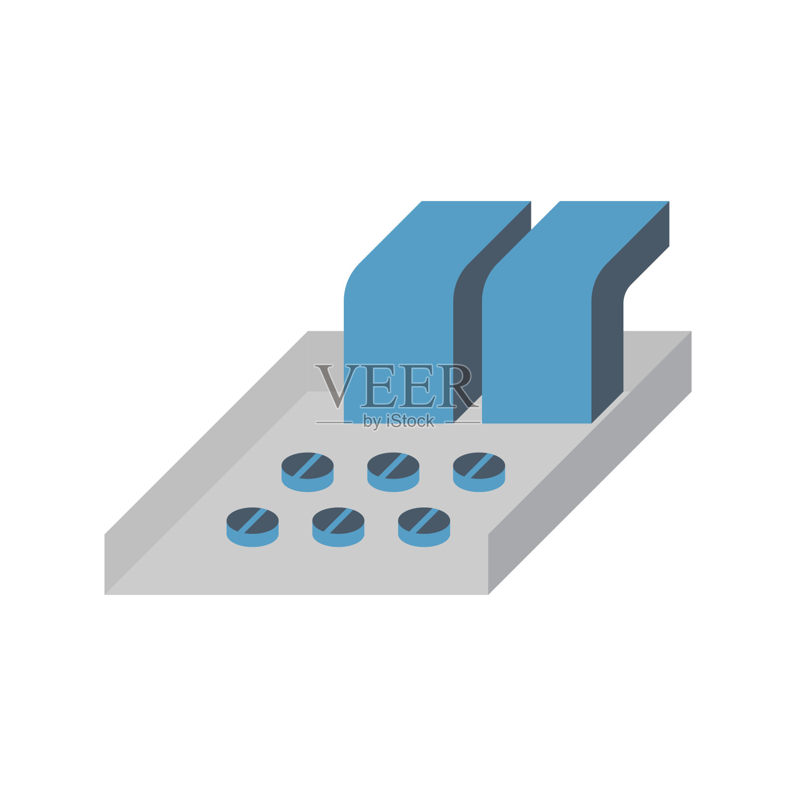 药品生产的图标插画图片素材