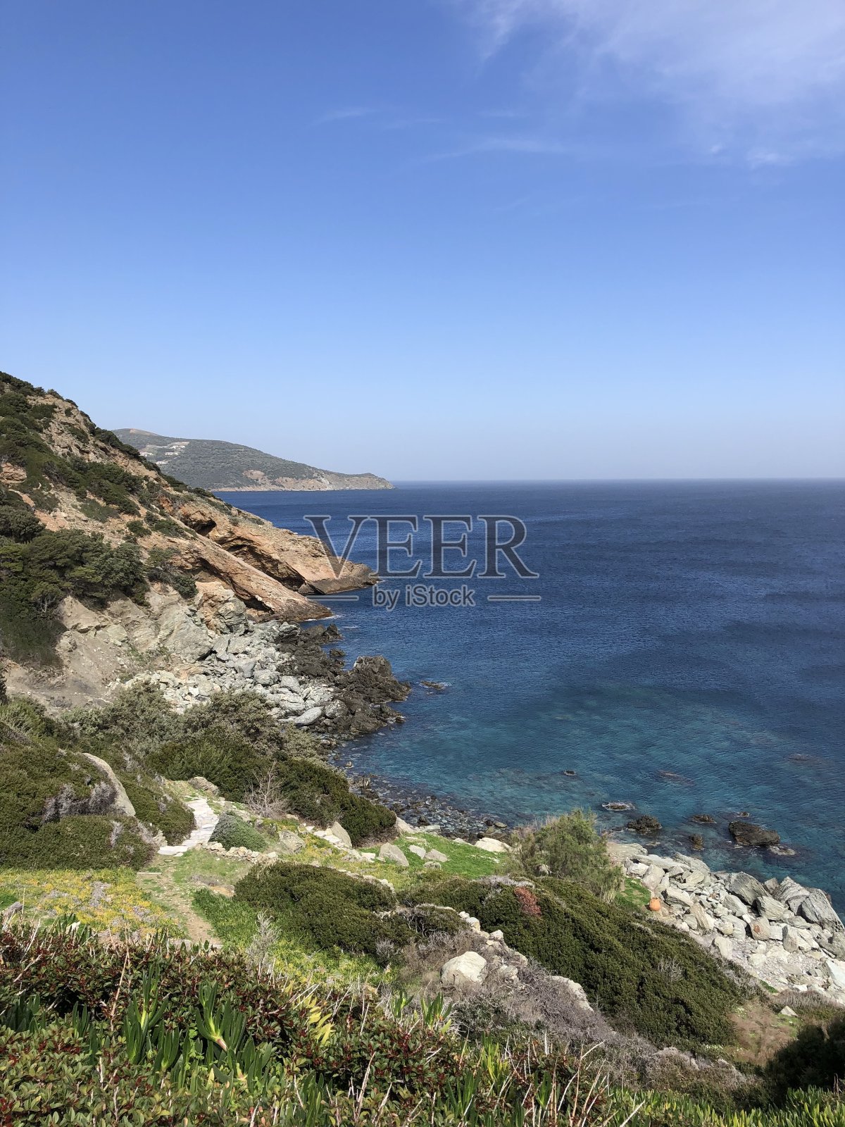 希腊海岸线照片摄影图片