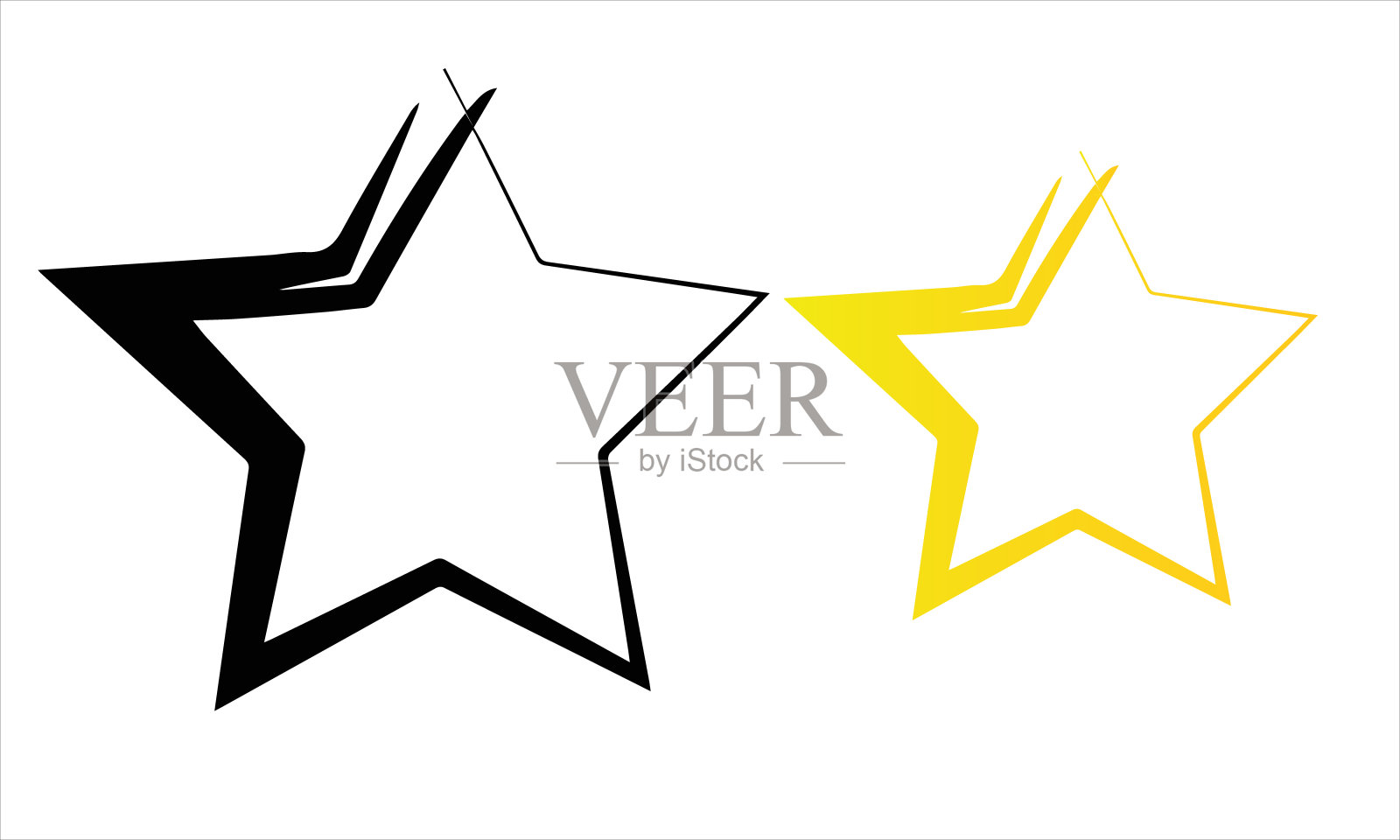 星型矢量设计彩色线条插画图片素材