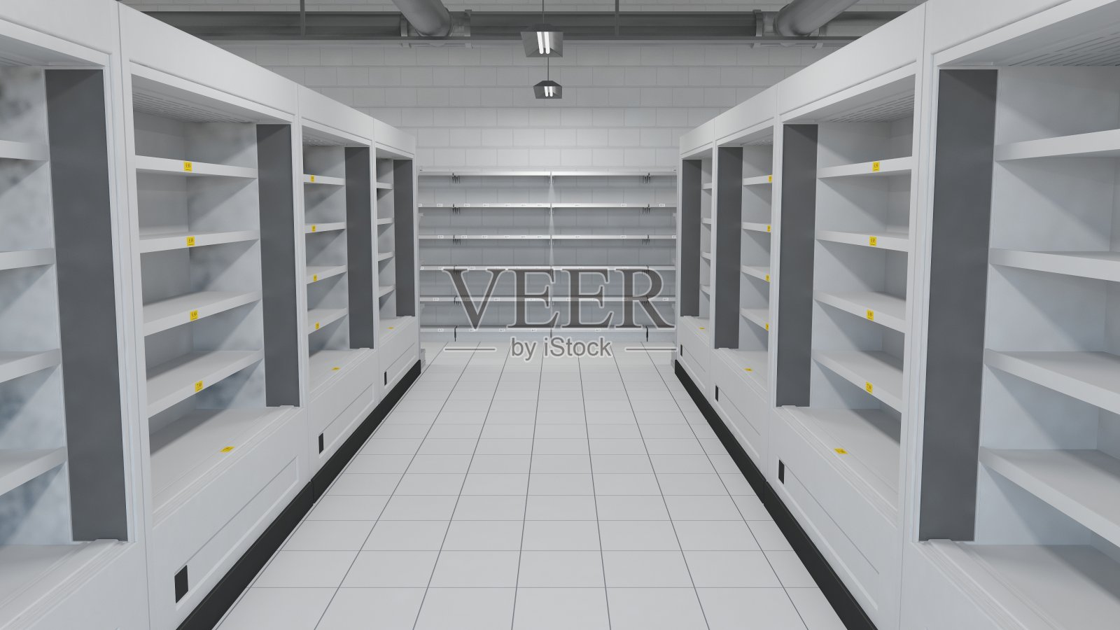 清空超市的货架照片摄影图片