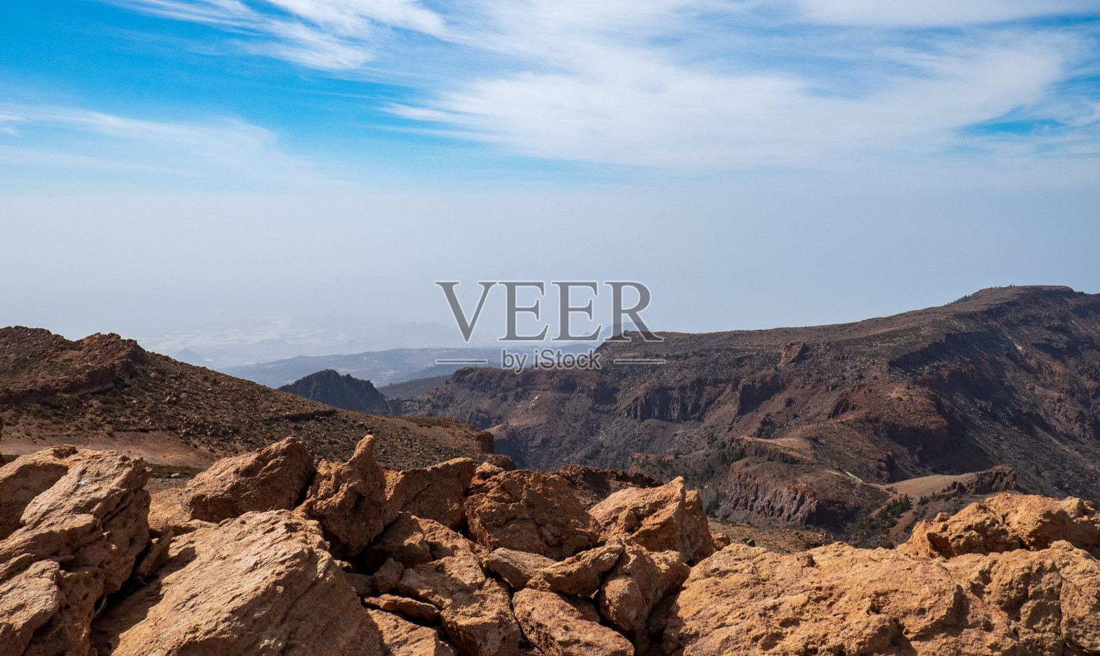西班牙特内里费岛的夏季山地景观照片摄影图片