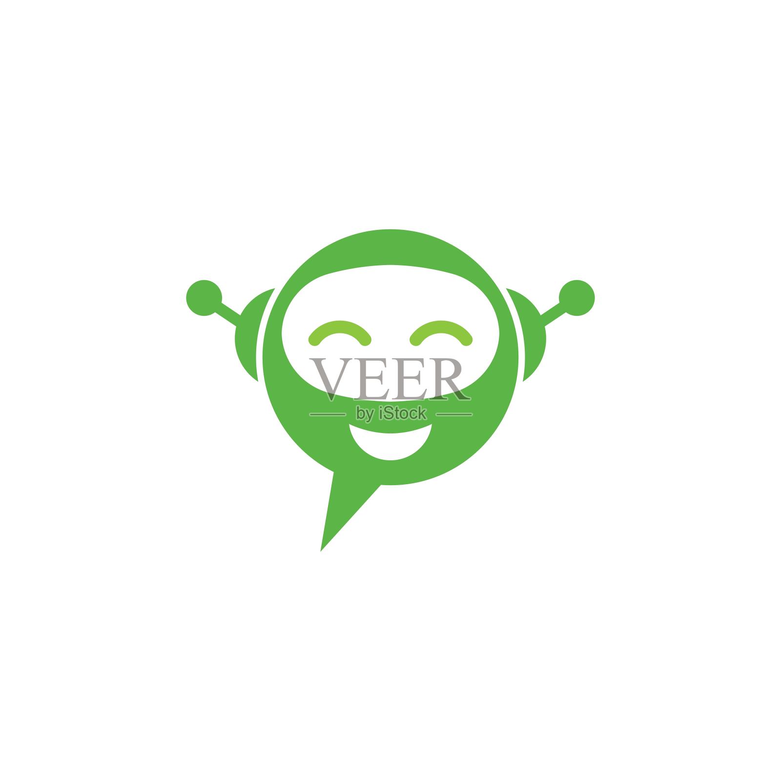 聊天机器人图标插画图片素材