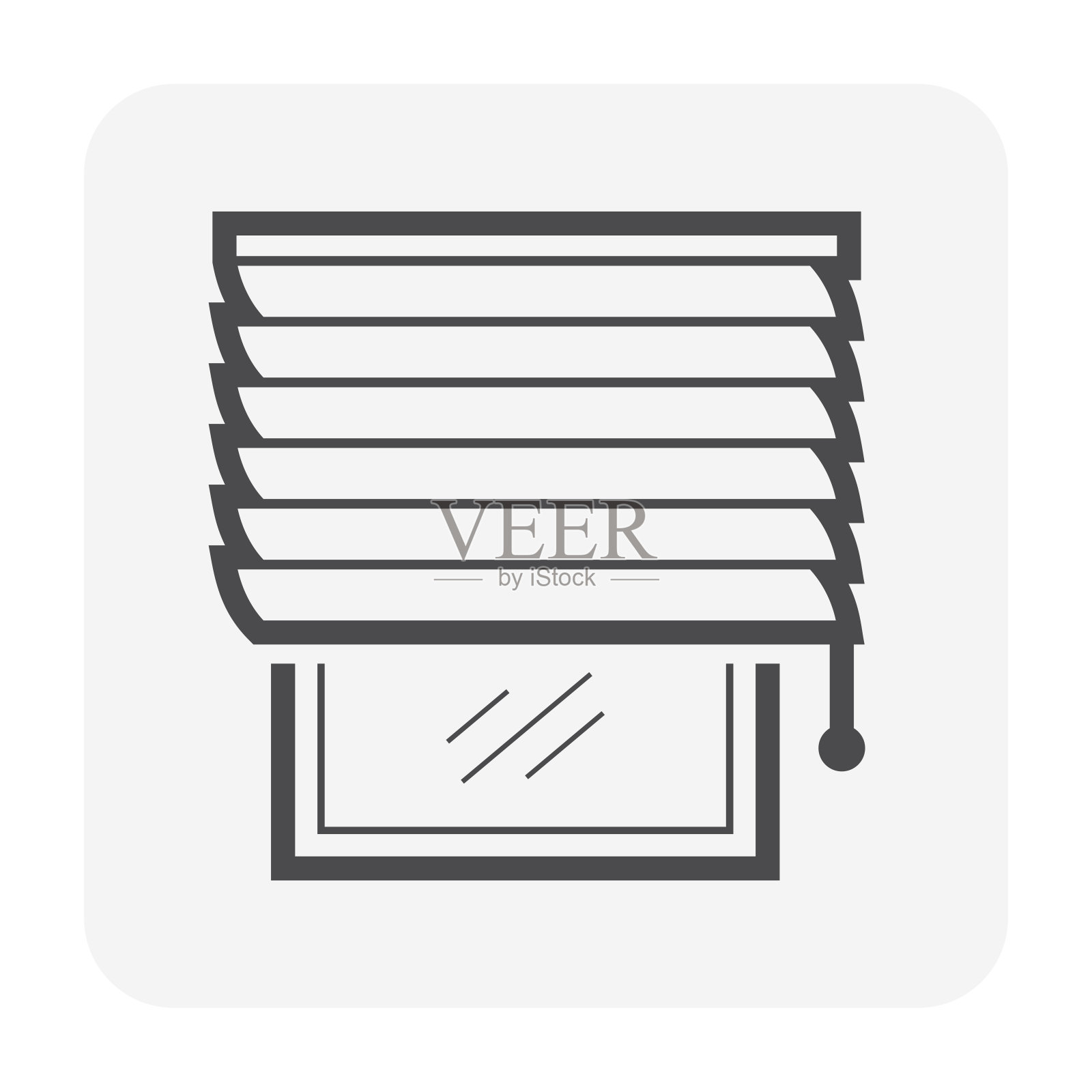 窗帘盲目的图标插画图片素材