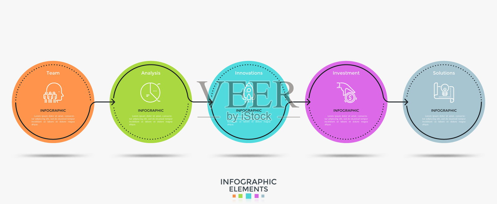 简约信息模板插画图片素材