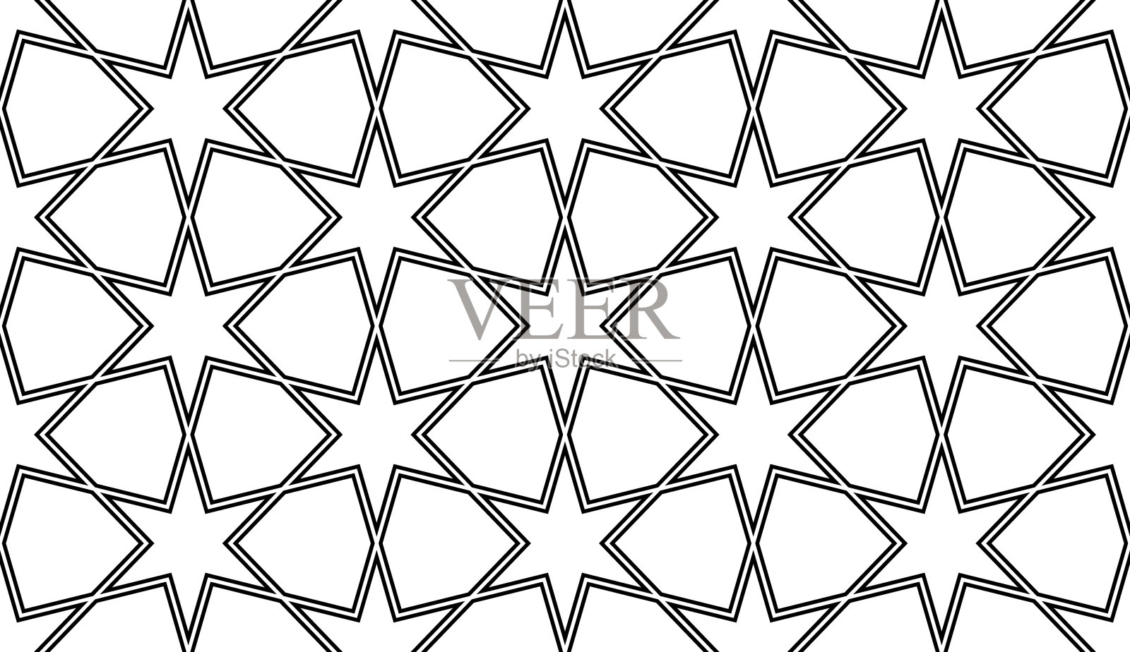 几何伊斯兰装饰图案插画图片素材