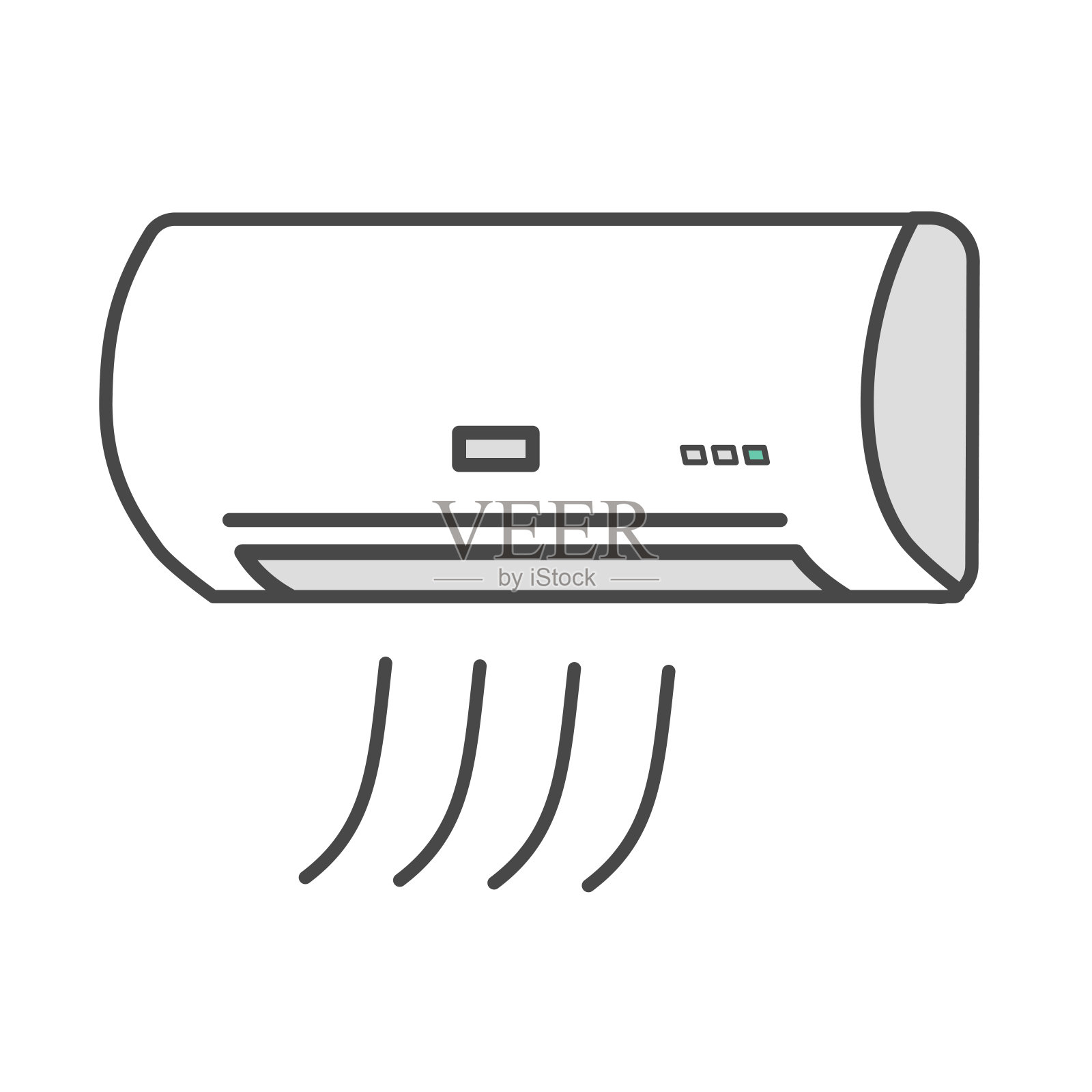 简单的空调矢量图插画图片素材