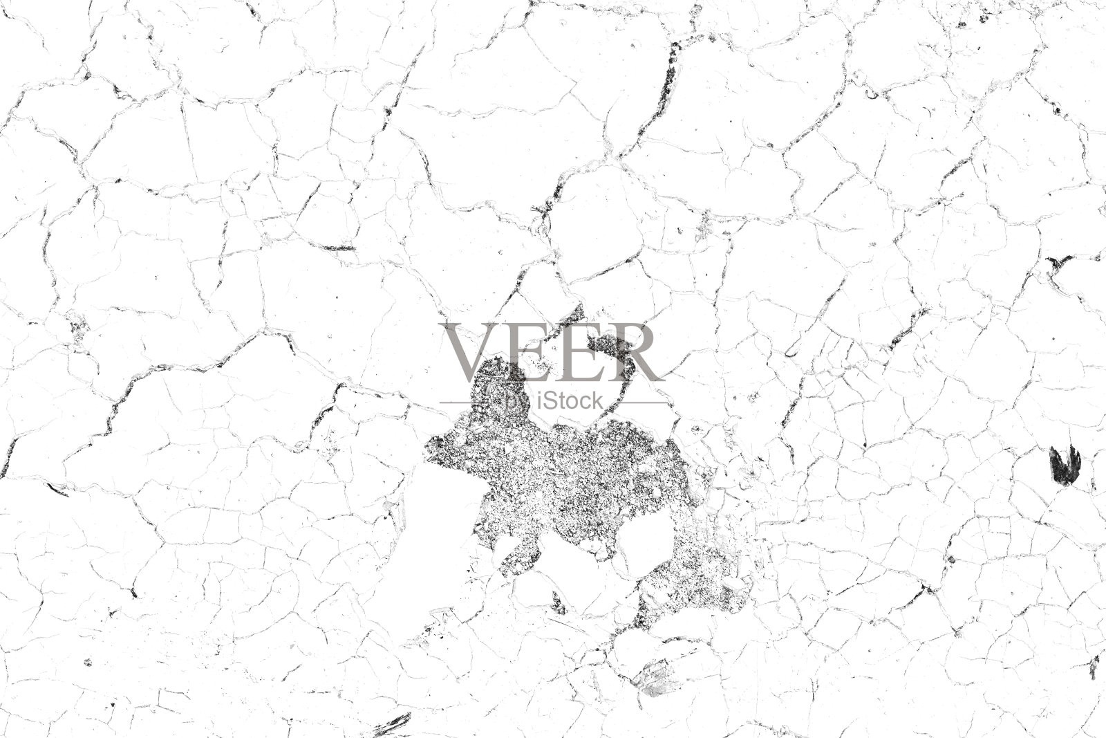 背景的黑白纹理。抽象单色图案的斑点，裂缝，点，芯片。插画图片素材