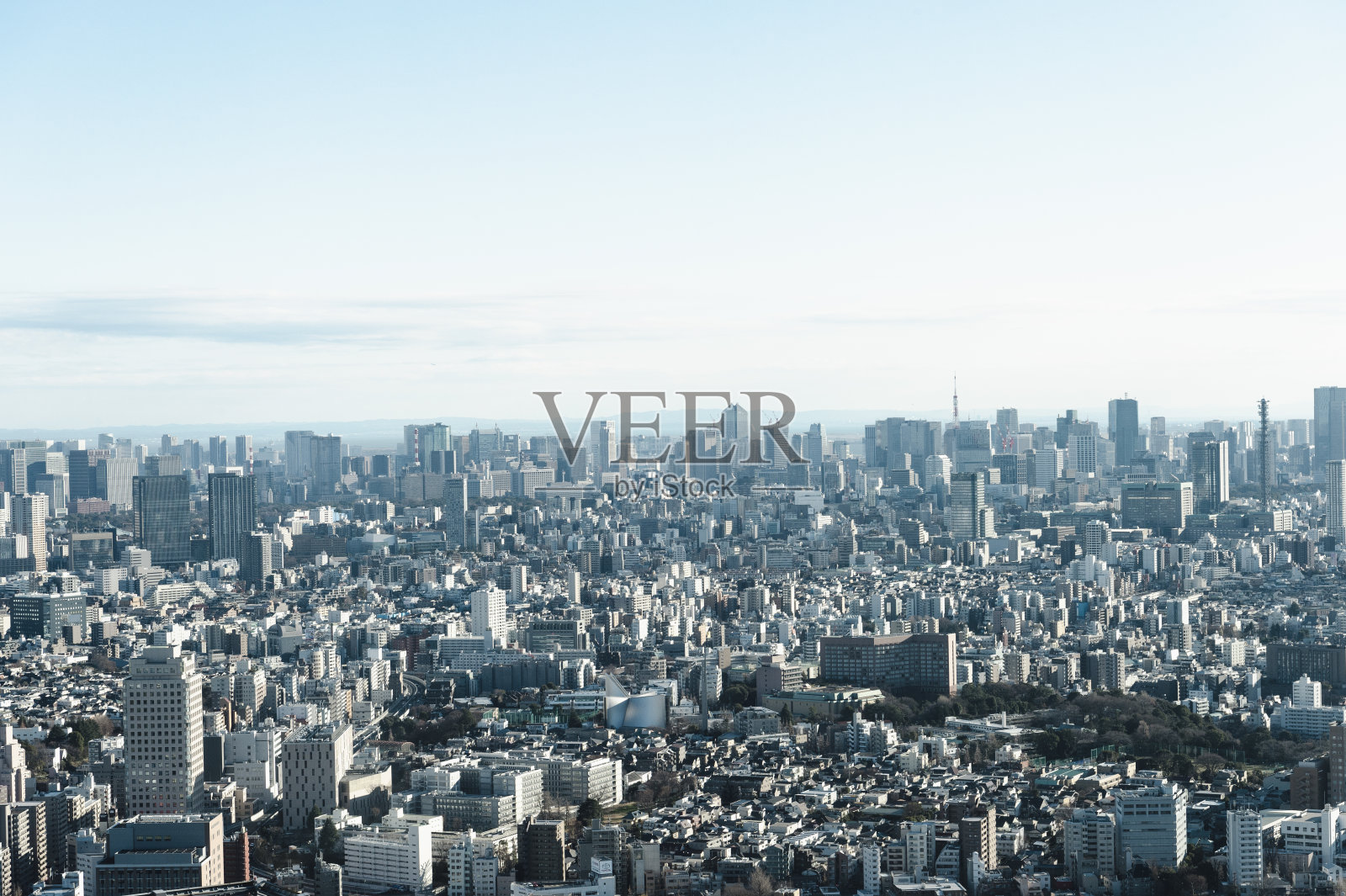 从池袋看到的东京城市景观照片摄影图片