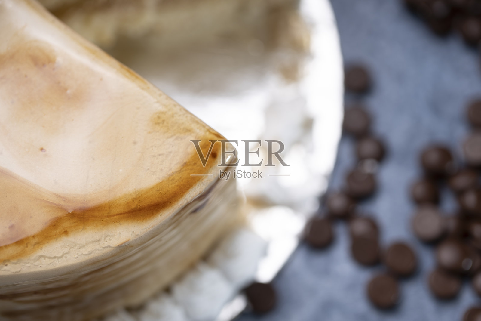 摩卡咖啡蛋糕照片摄影图片