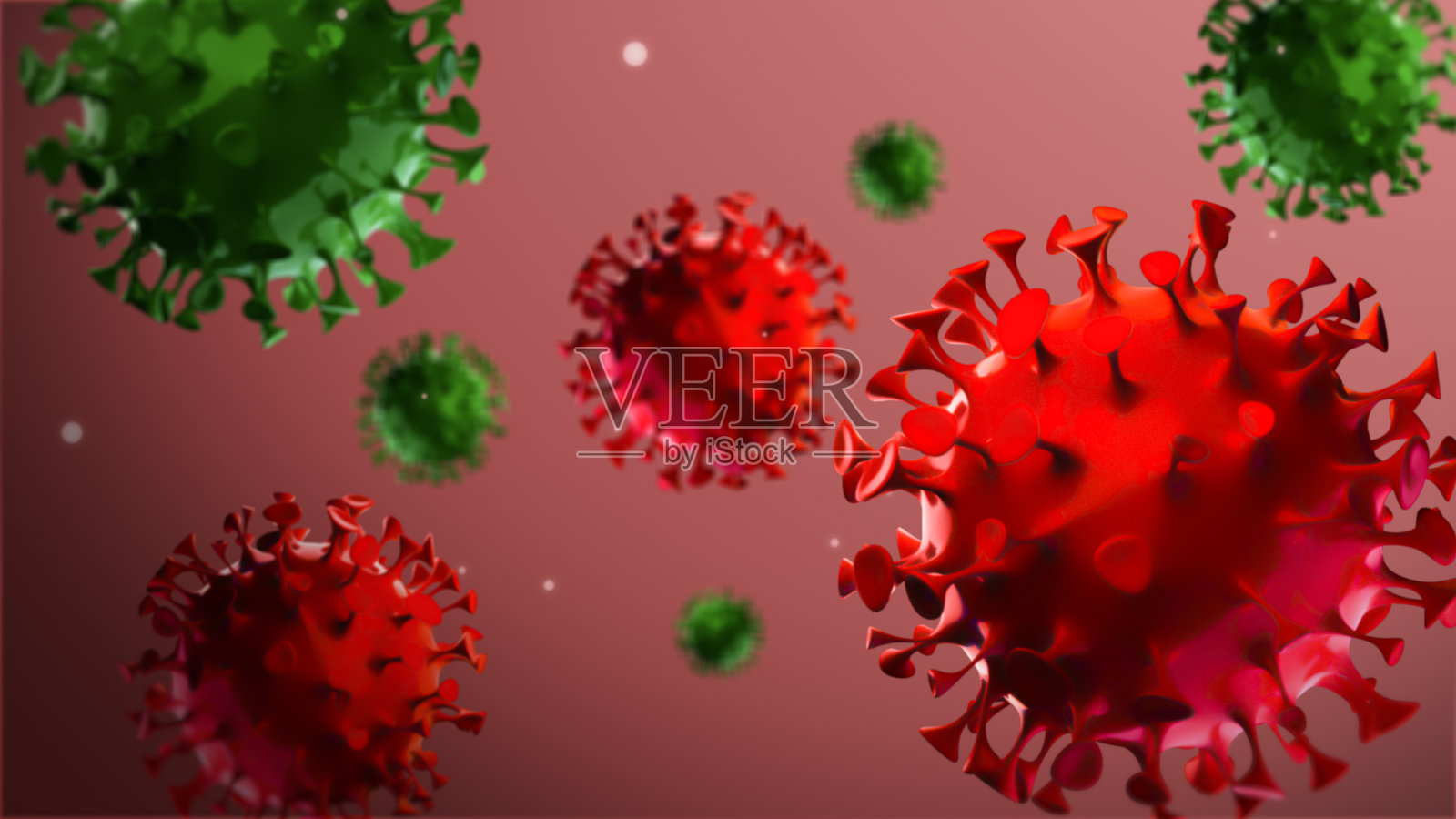 背景模糊的病毒传播。三维演示照片摄影图片