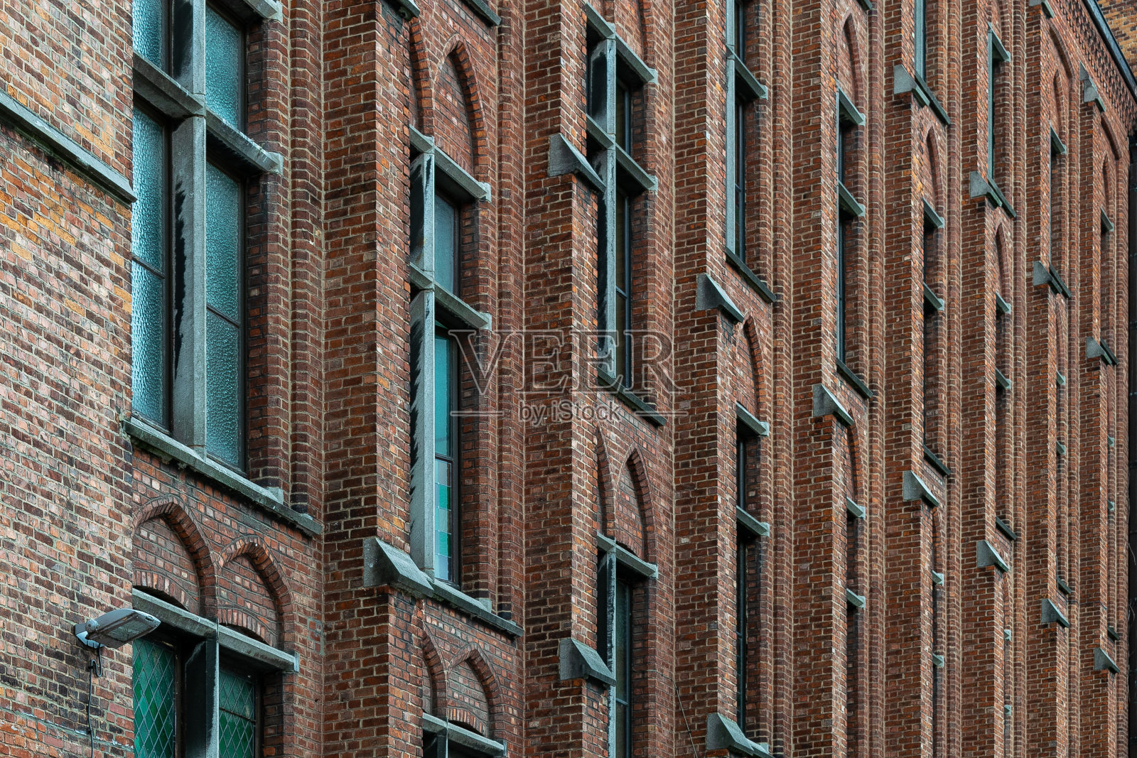 比利时砖façade。照片摄影图片