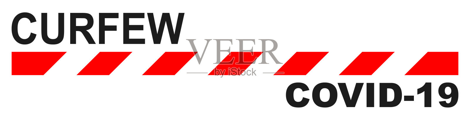 宵禁概念性的迹象。宵禁矢量图标隔离。插画图片素材