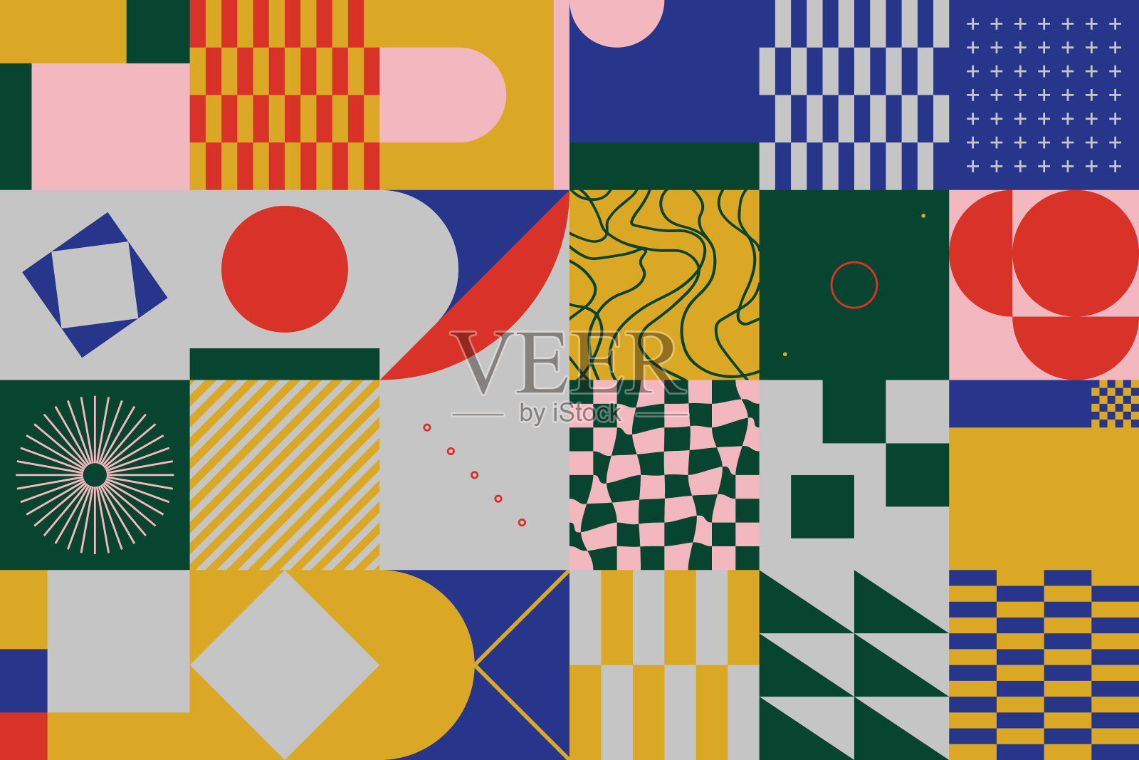 几何抽象矢量元素设计插画图片素材