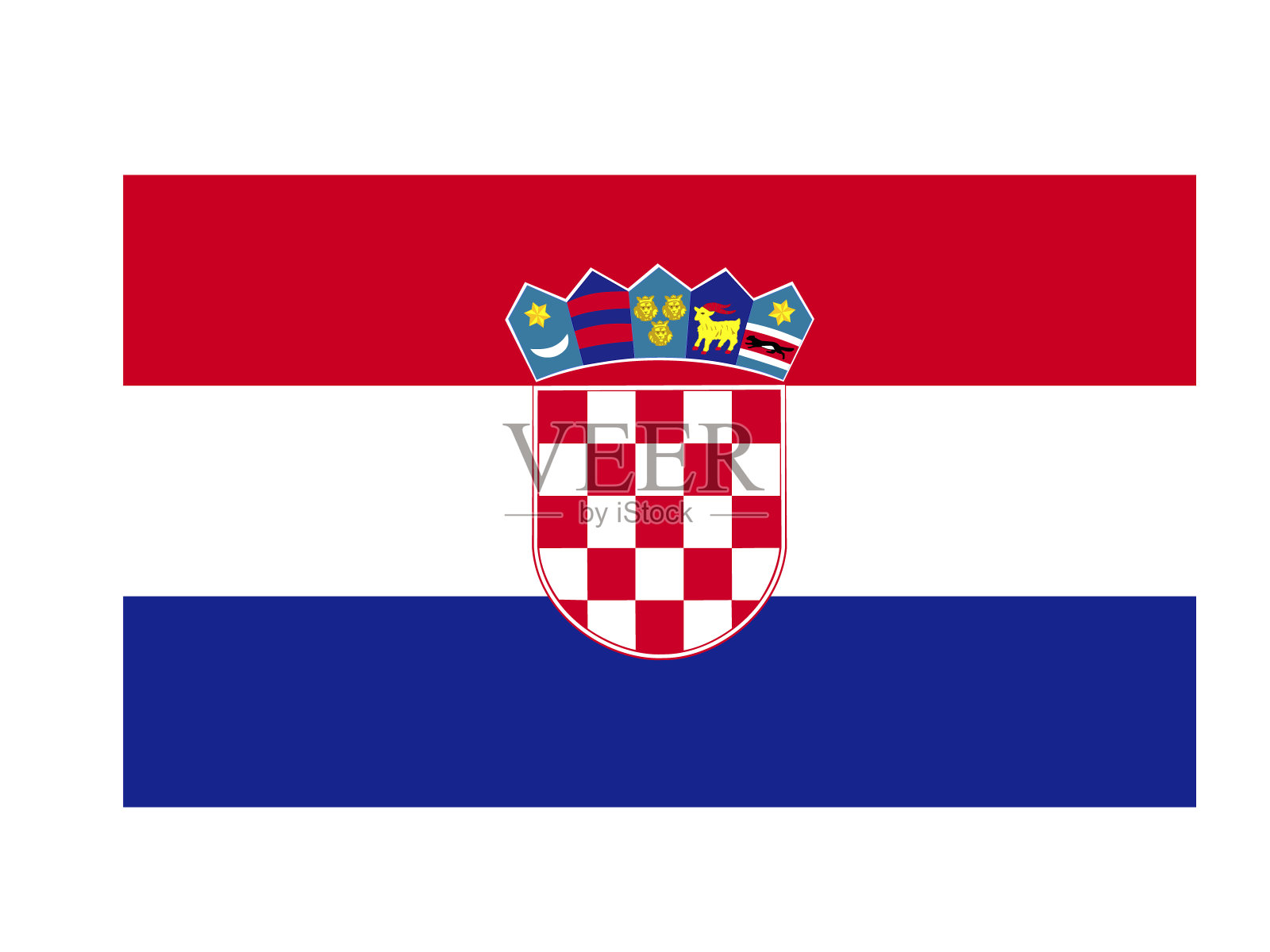 克罗地亚的旗帜插画图片素材